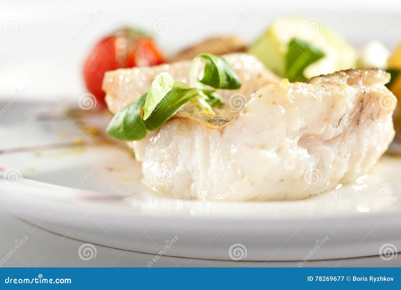 Halibut Steak and Vegetables Stock Image Image of roast, meal 78269677