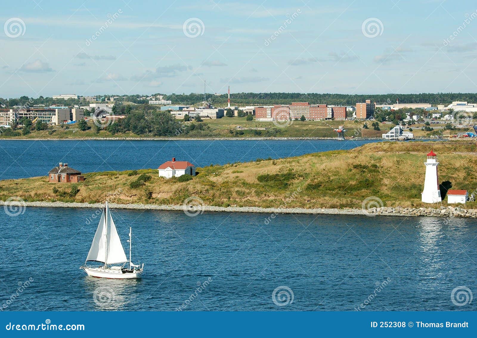 Sailboat Sailing into Halifax Harbour Stock Photo Image of rainless, harbour 252308