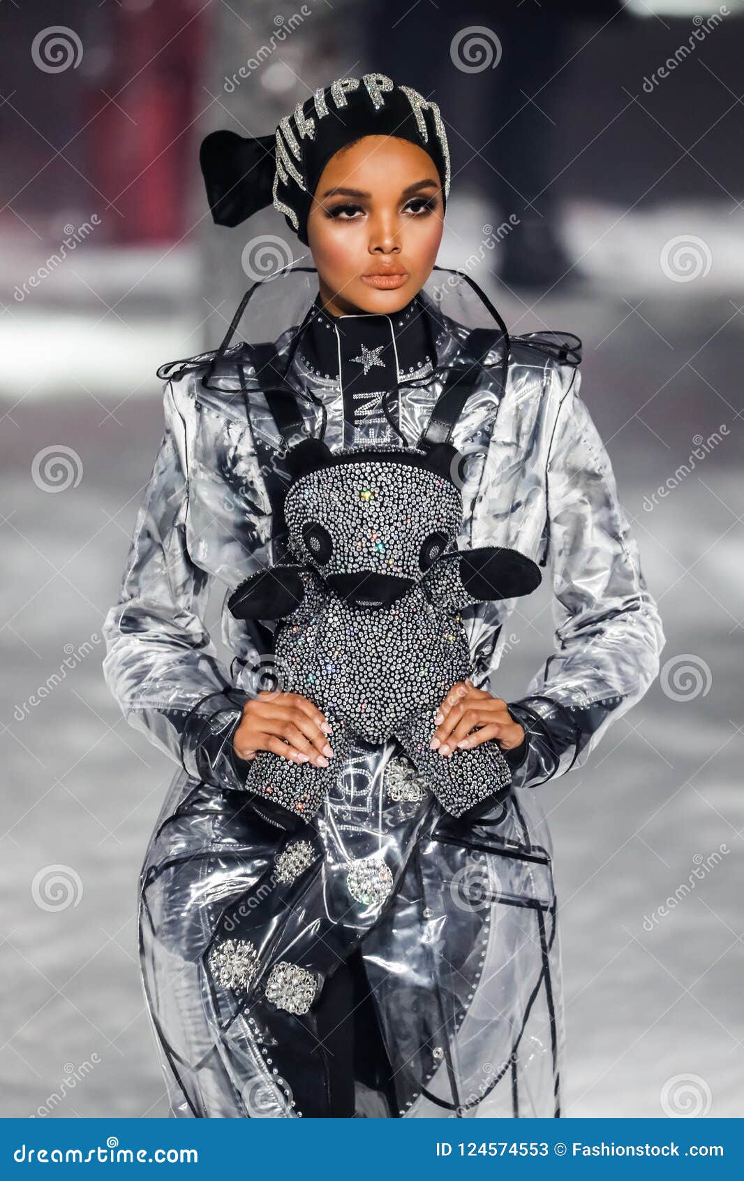 Halima Aden Walks the Runway at the Philipp Plein Fashion Show