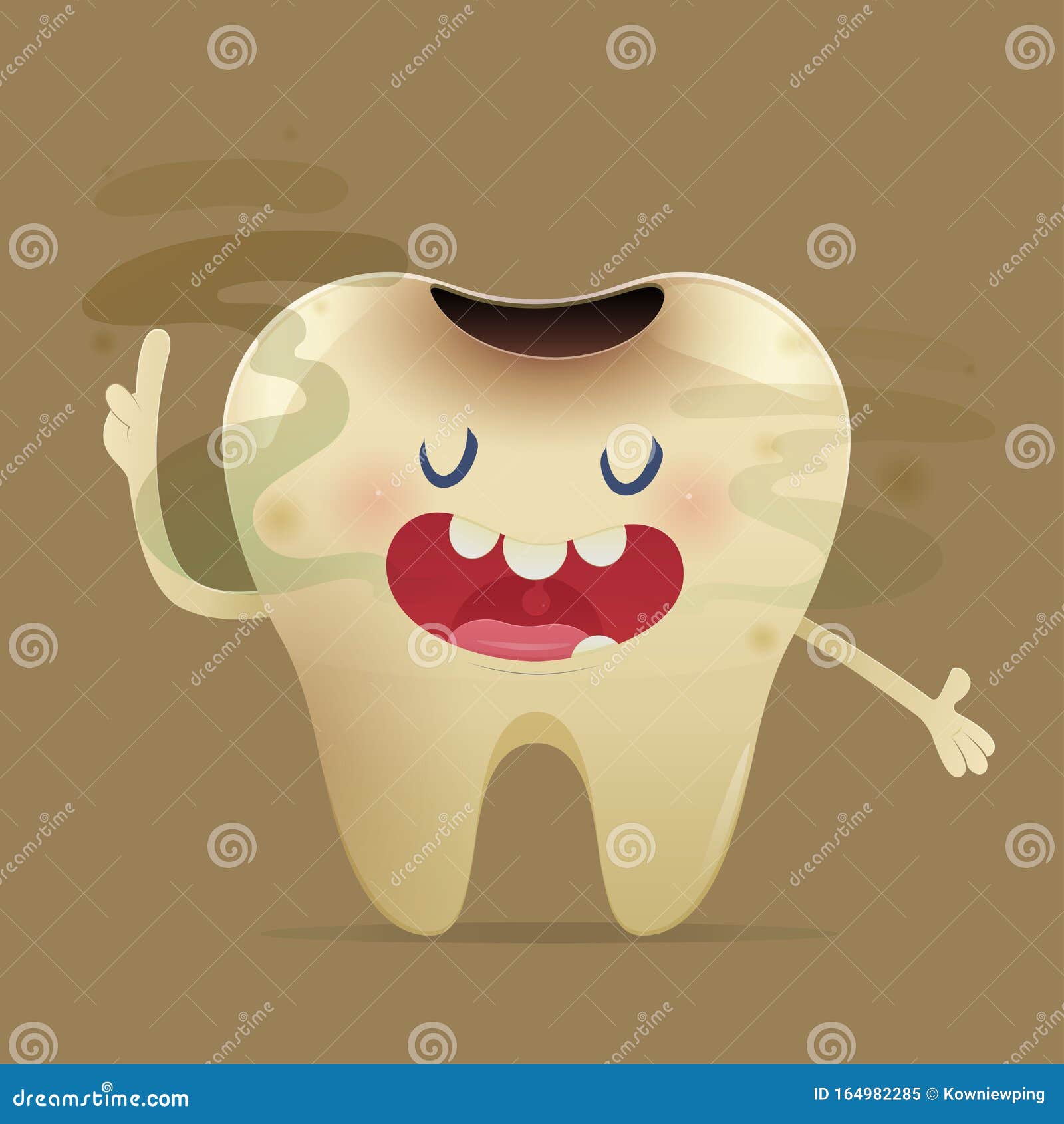 Halitosis Concept of Cartoon Tooth with Bad Breath Stock Vector -  Illustration of boast, cartoon: 164982285