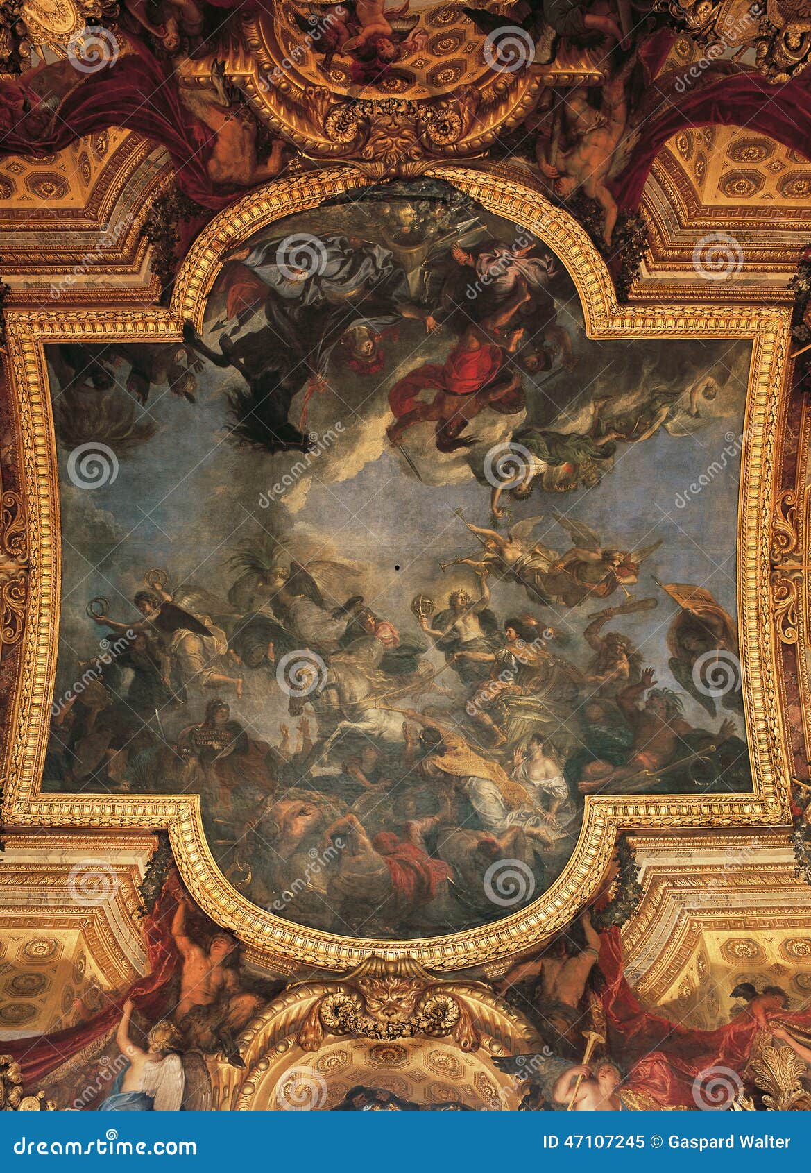 Hall Of Mirrors Ceiling Versailles Palace Editorial Image Image