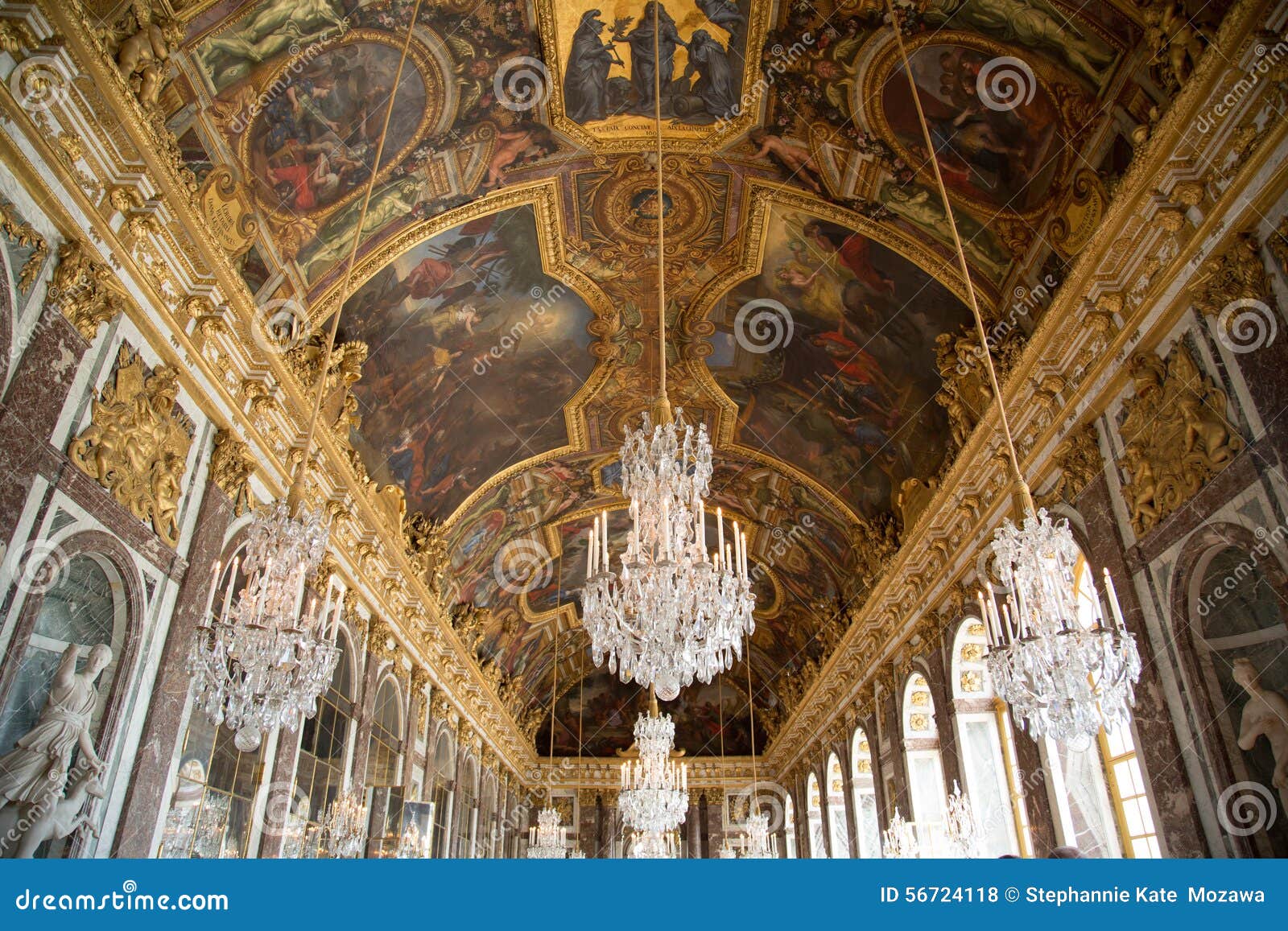 Hall Of Mirrors In Versailles Editorial Stock Photo Image Of