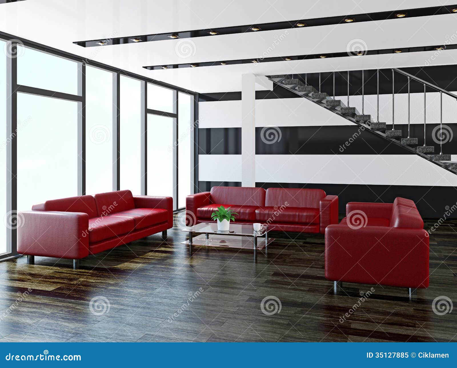 The hall with sofas stock illustration. Illustration of elegance 35127885