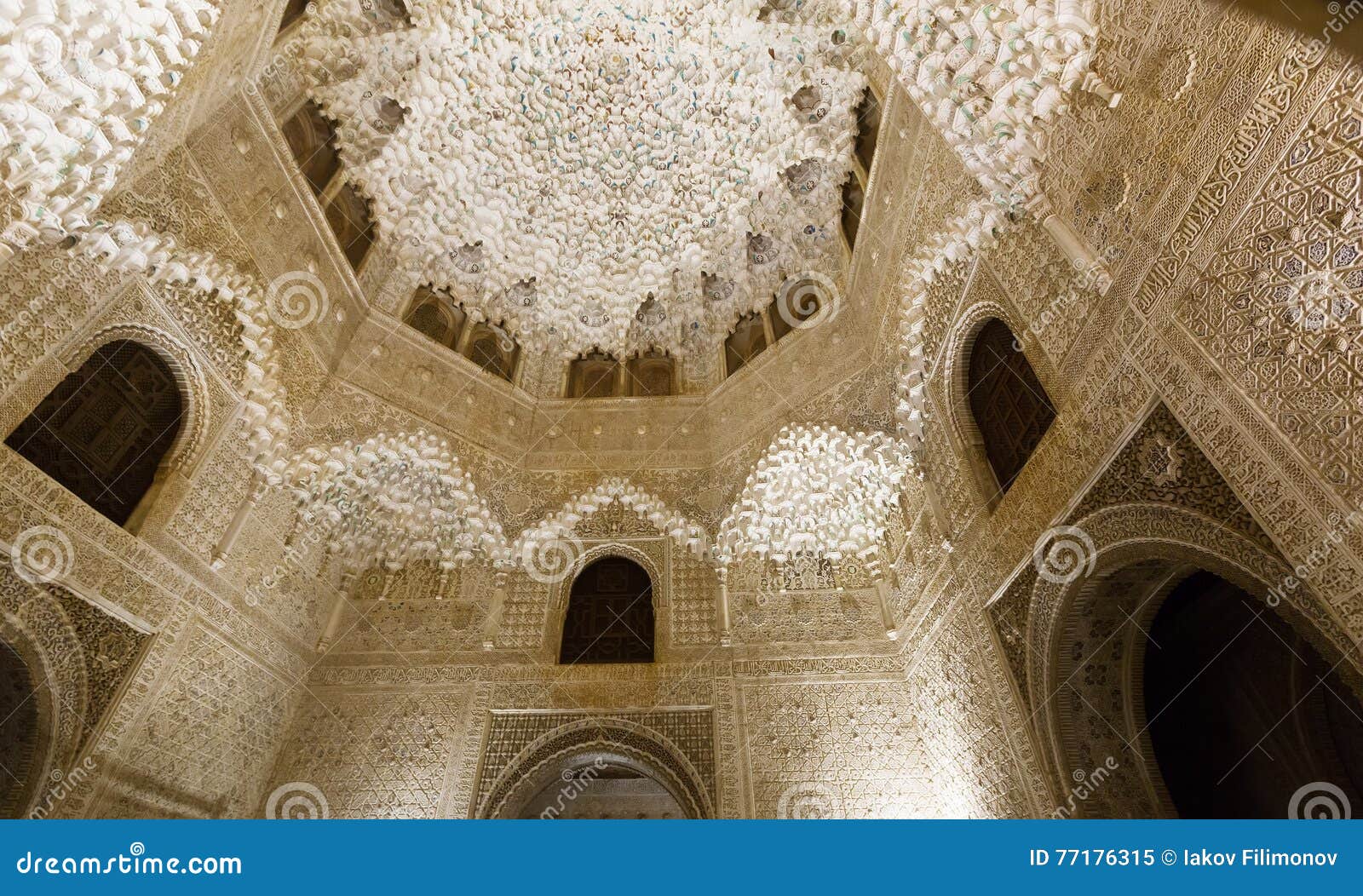 hall of the two sisters (sala de las dos hermanas) at alhambra