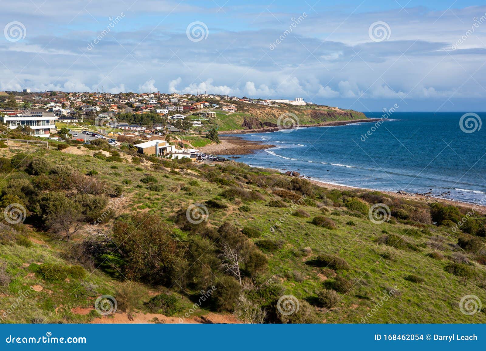 hallett cove beach from the conservation park in hallett cove south australia on 19th june 2019