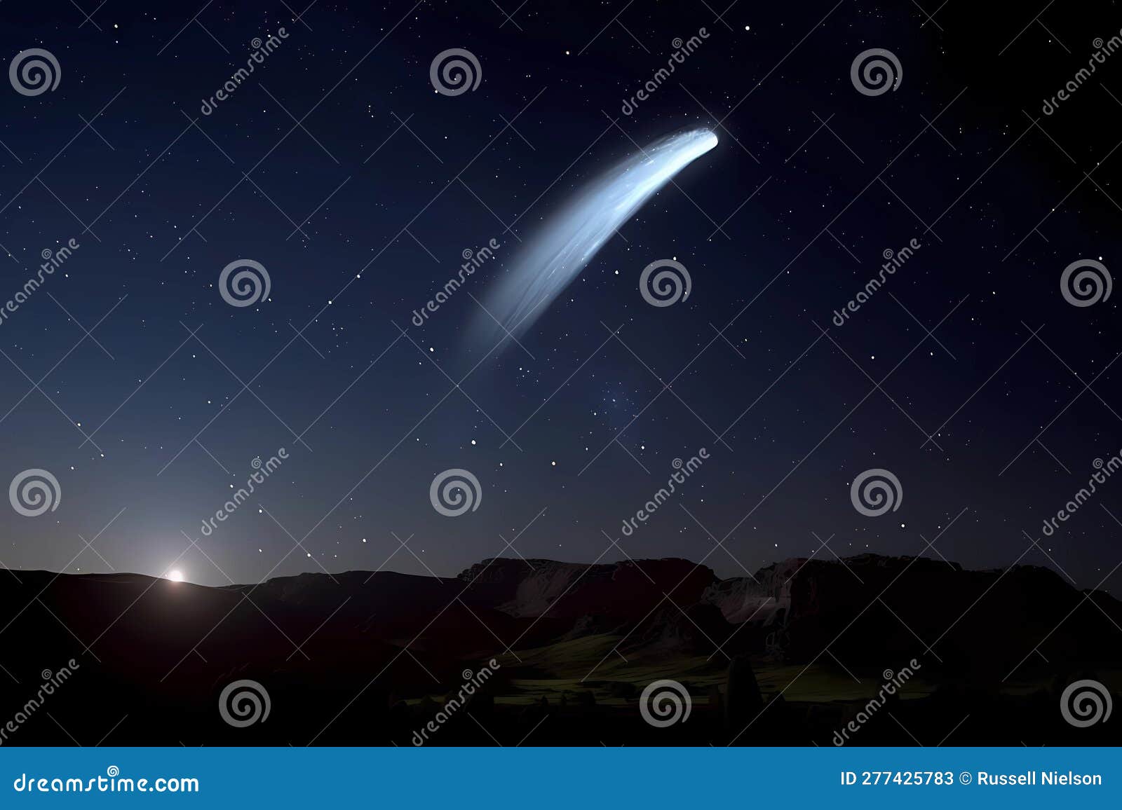 Halley S Comet (Generative AI) Stock Illustration - Illustration of