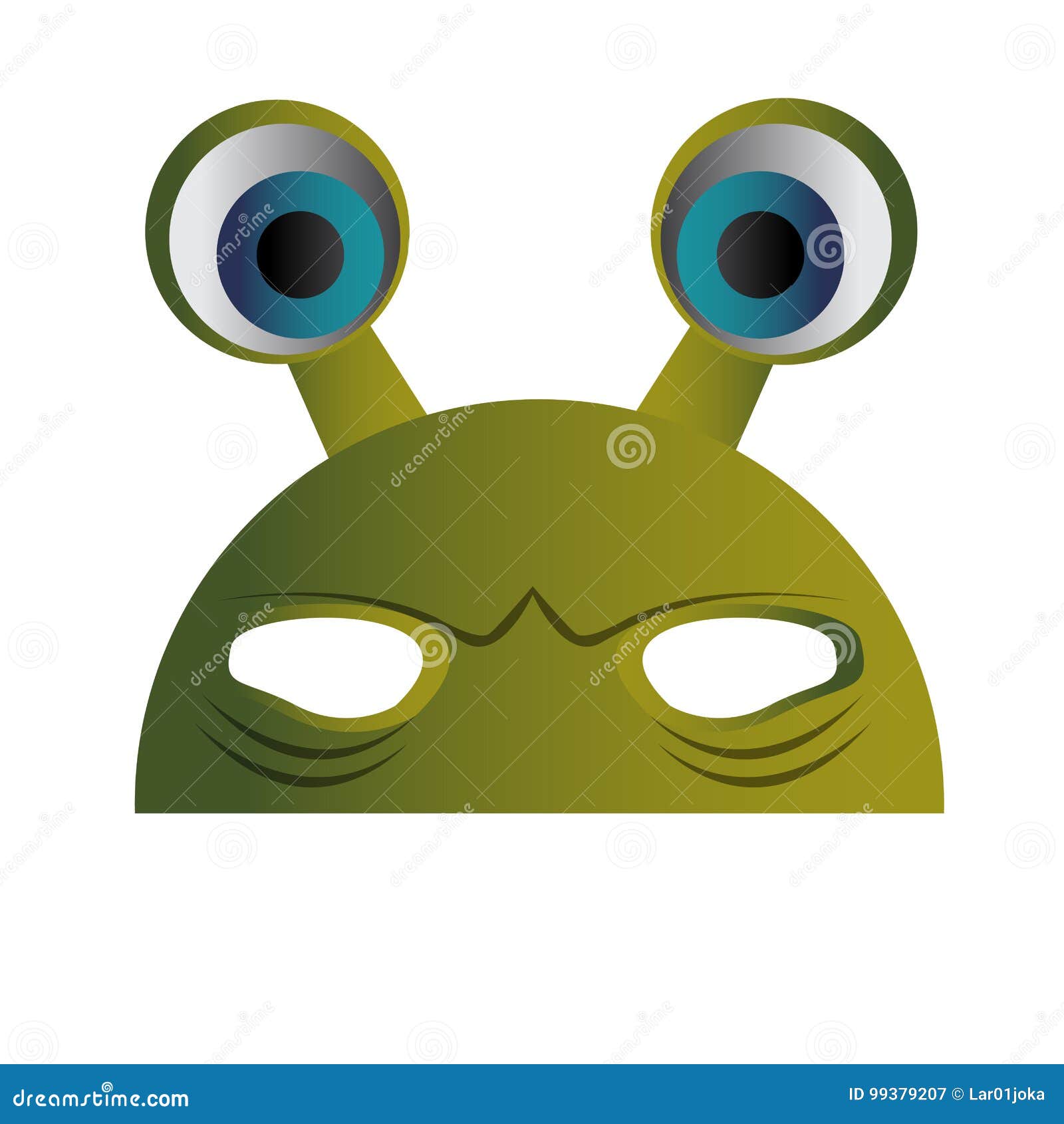 Halloween alien mask stock vector. Illustration of object - 99379207