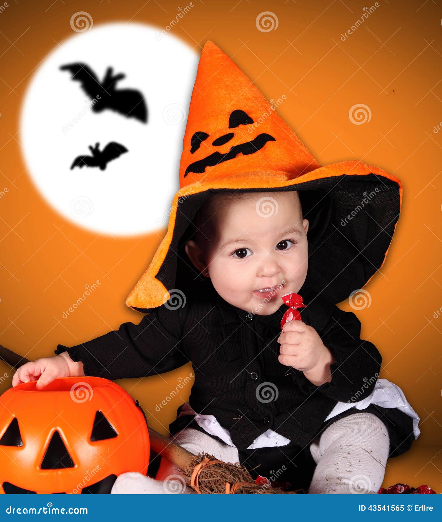 Halloween Baby Stock Image Image Of Cheerful White