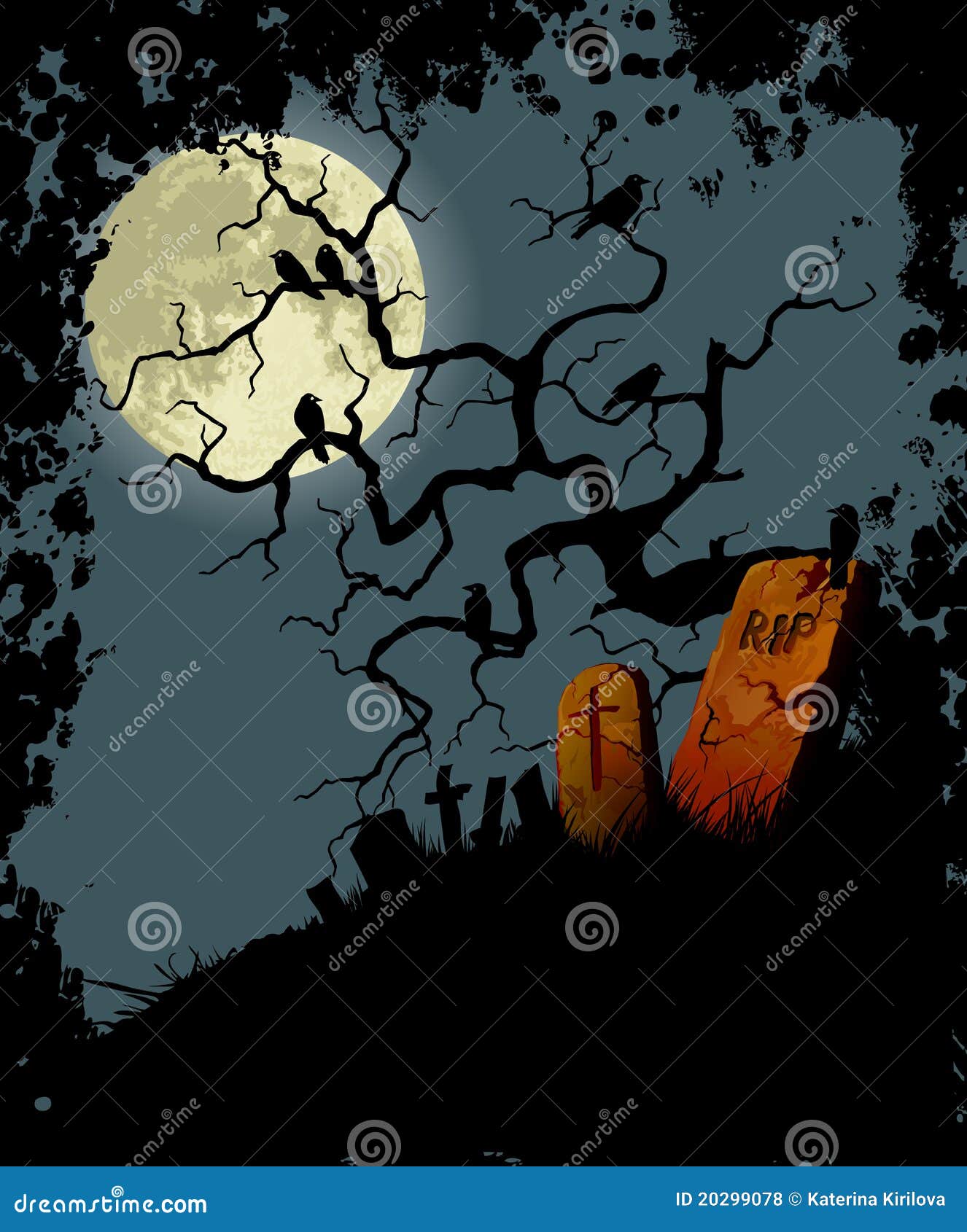 Halloween background stock vector. Illustration of dark - 20299078