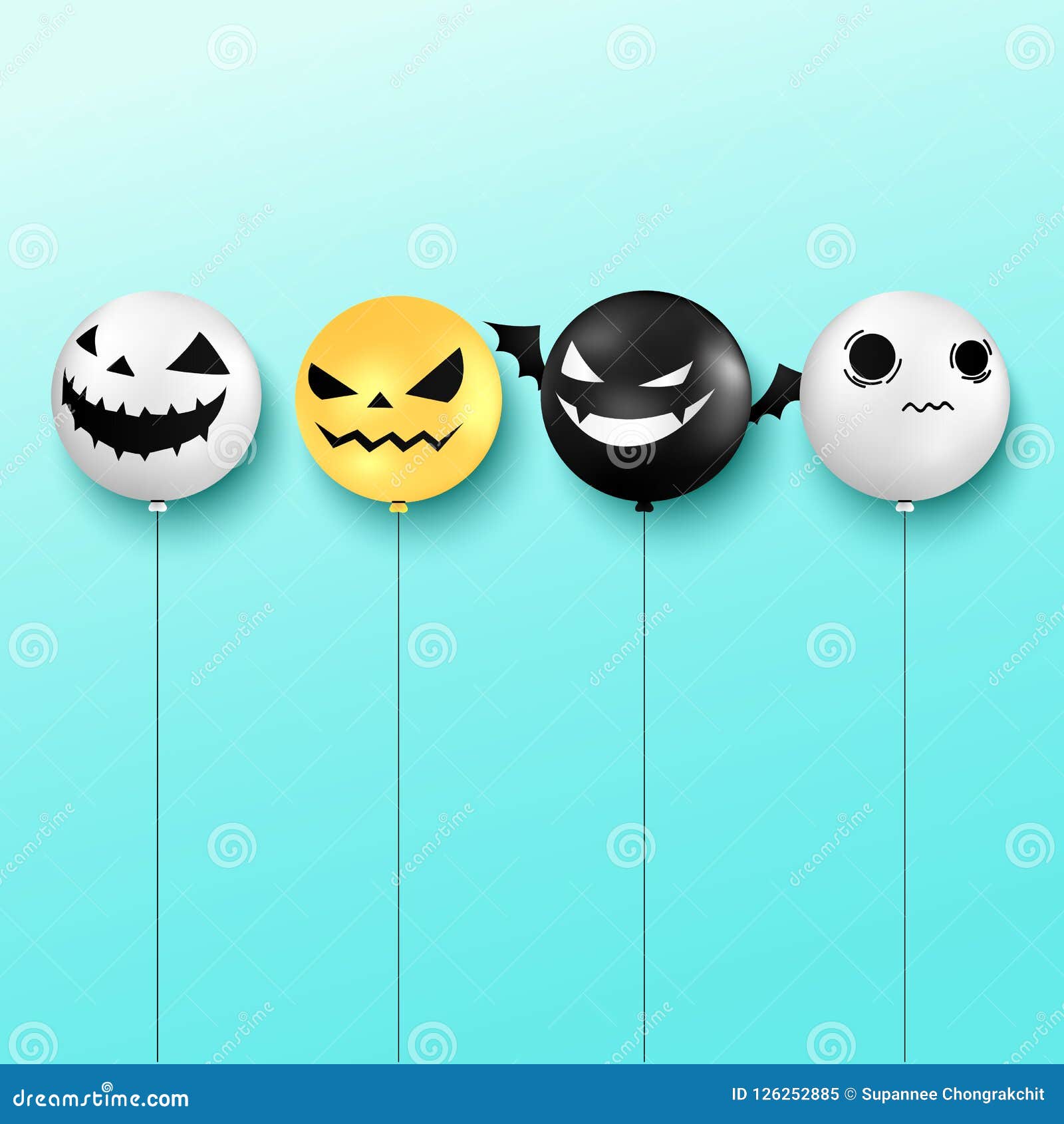 Halloween Background Banner Minimal Design. Stock