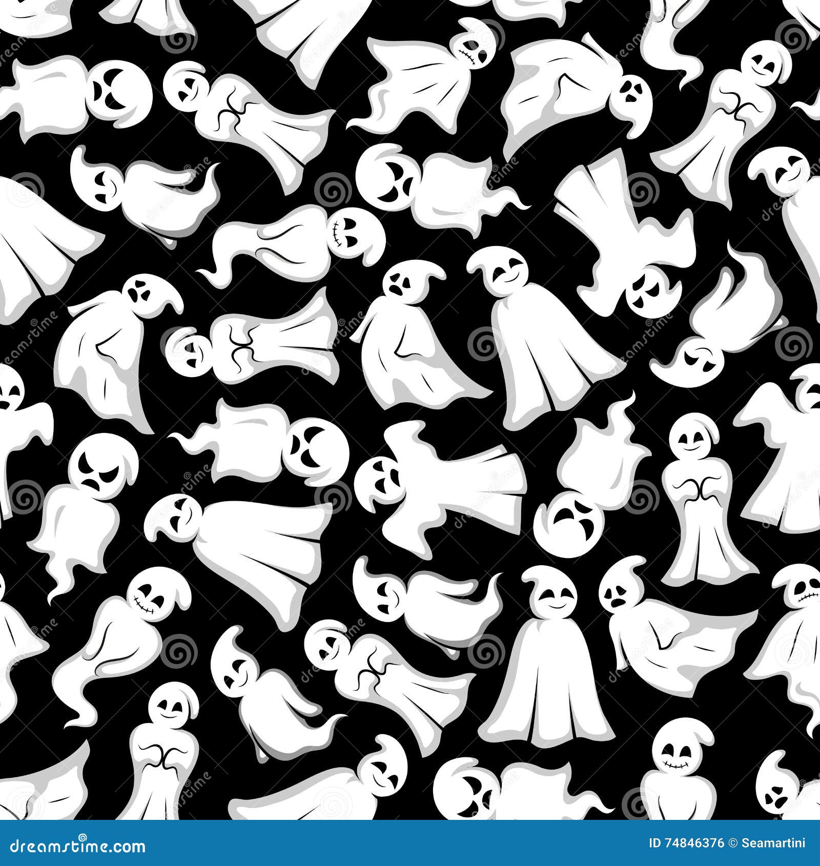 Halloween Background with Cartoon Ghosts Stock Vector - Illustration of bogeyman, element: 74846376 Halloween Background with Cartoon Ghosts Stock Vector - Illustration of bogeyman, element: 74846376