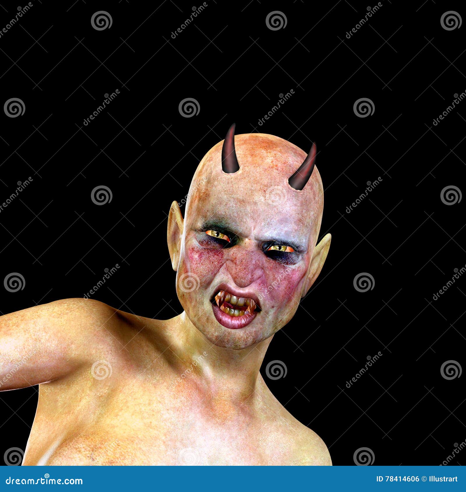 Halloween Background With 3d Witch Stock Illustration - Illustration of