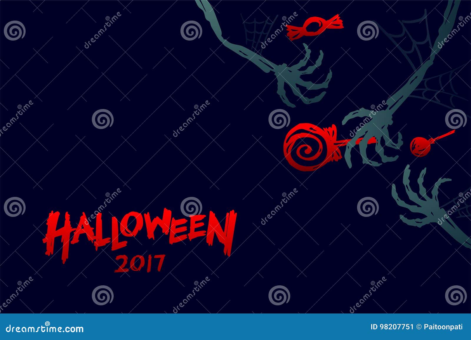 halloween 2017 background template set skeleton monster hand stock