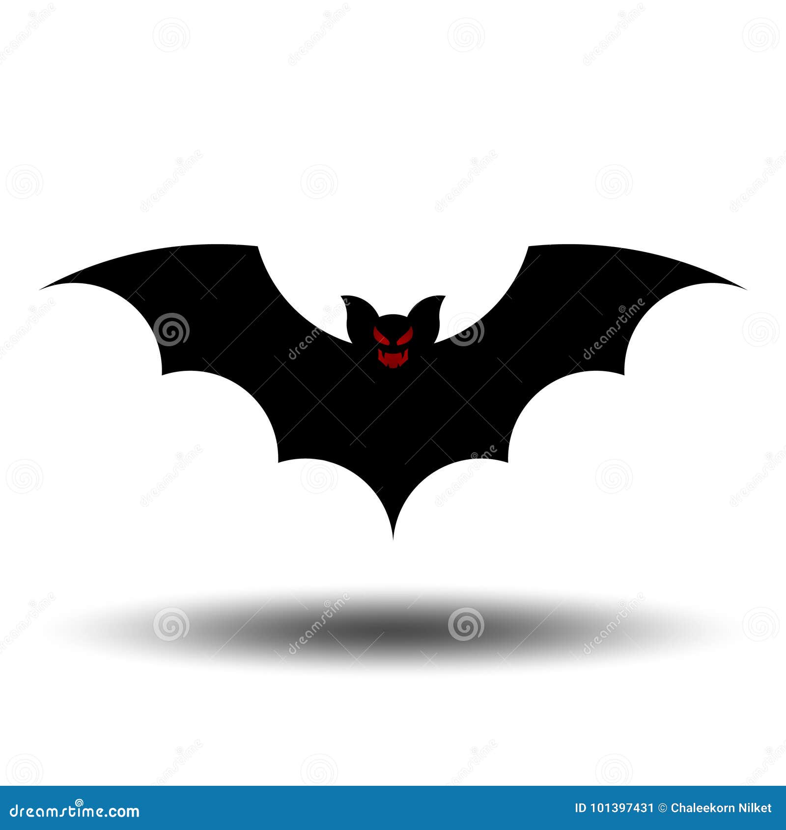 Halloween Bat, Vector Illustration. Stock Vector - Illustration of