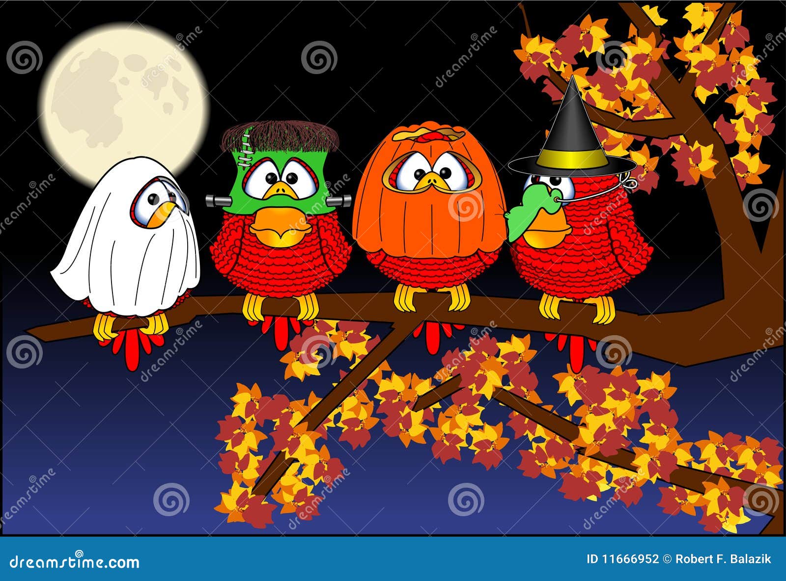 Halloween_birds stock illustration. Illustration of branch 11666952