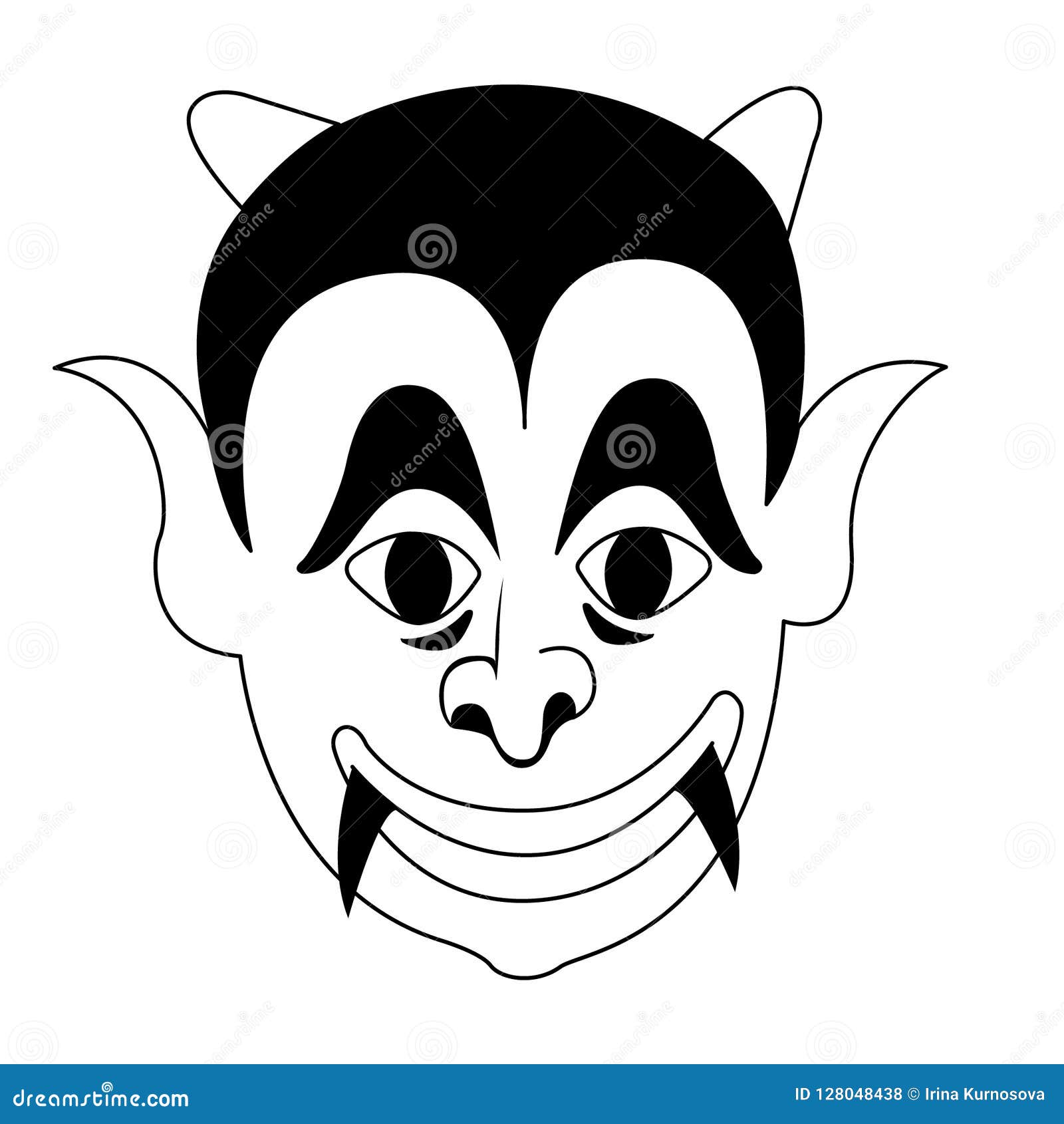 Halloween, Black Face, Mask Stock Illustration Illustration of