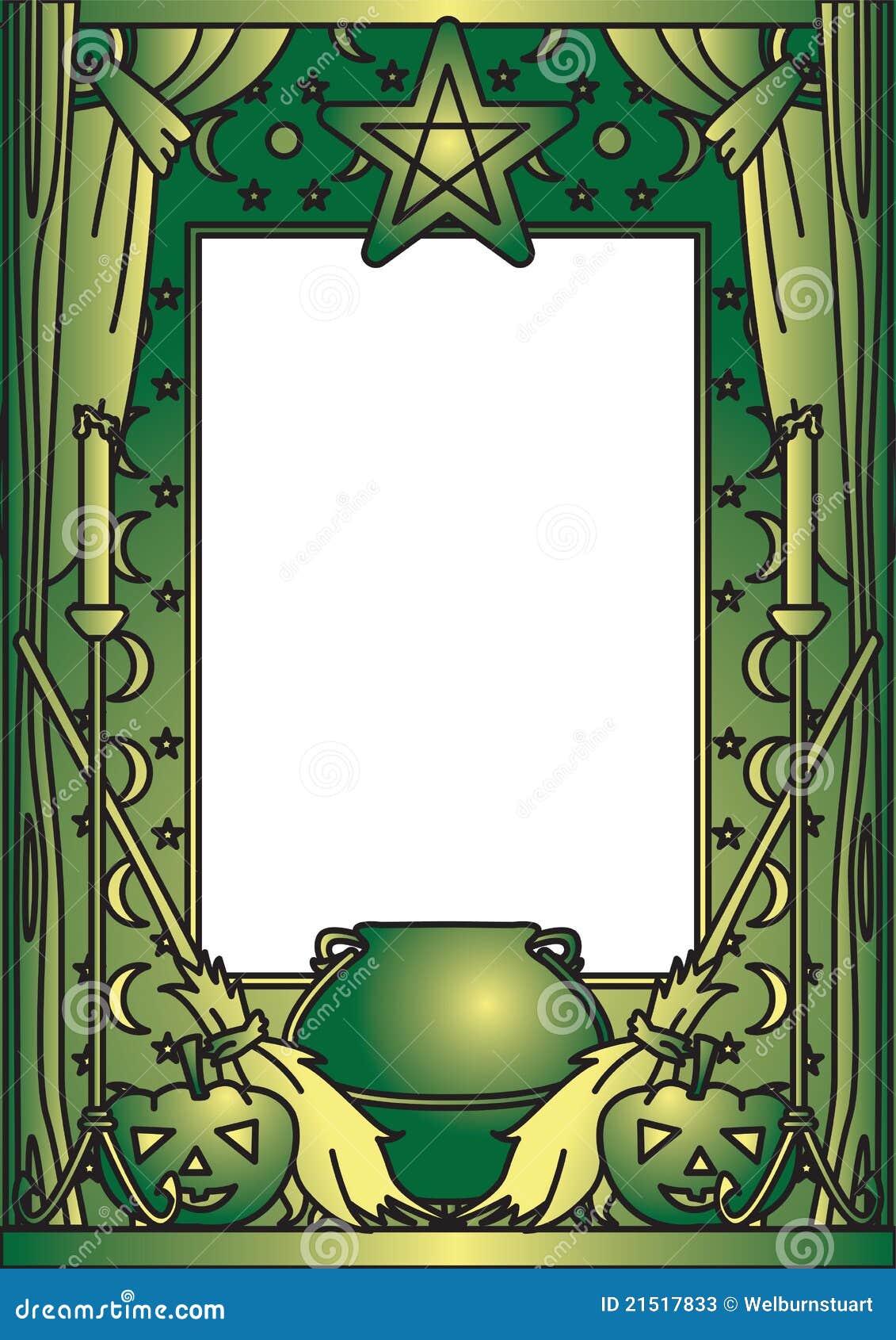 Download Halloween border 1 stock vector. Illustration of green ...