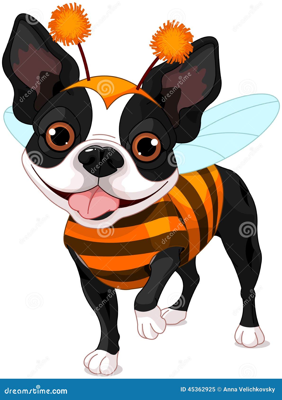 Halloween Boston terrier stock vector. Illustration of ...