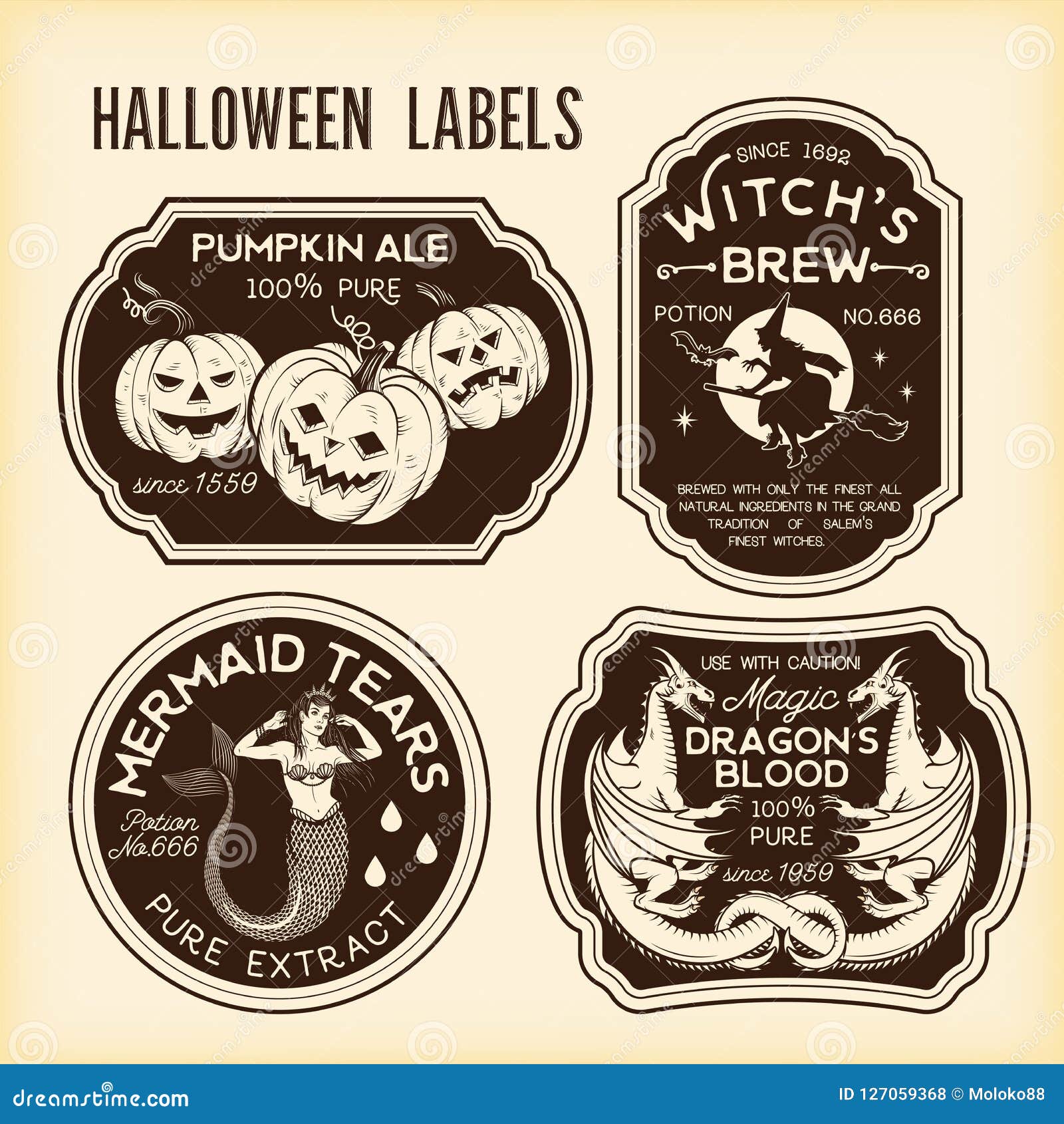 FREE Party Apothecary Halloween Labels