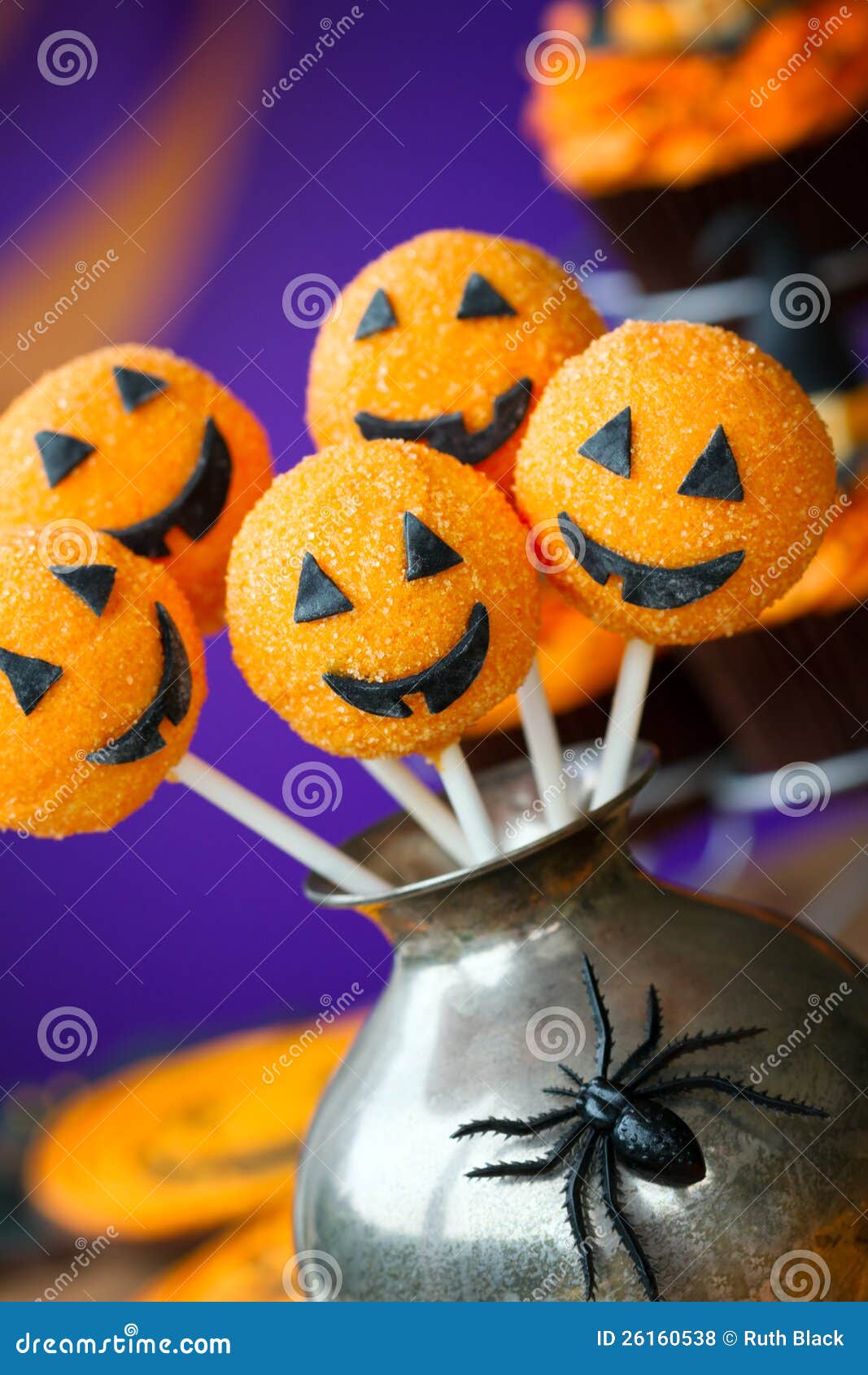 Halloween cake pops stock photo. Image of holidays, happy - 26160538