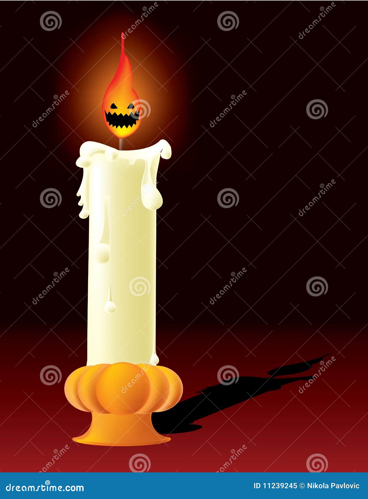 Halloween candle stock vector. Illustration of lantern 11239245