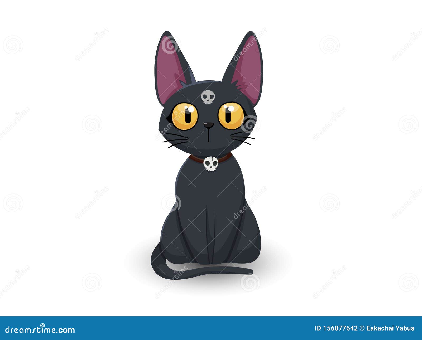 Halloween Cartoon Black Cat. Concept Animal Cat Halloween Day Vector and  Illustration Art Design Stock Vector - Illustration of isolated, happy:  156877642