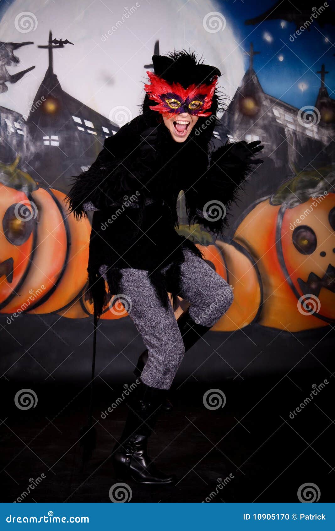 Halloween character cat stock photo. Image of female - 10905170