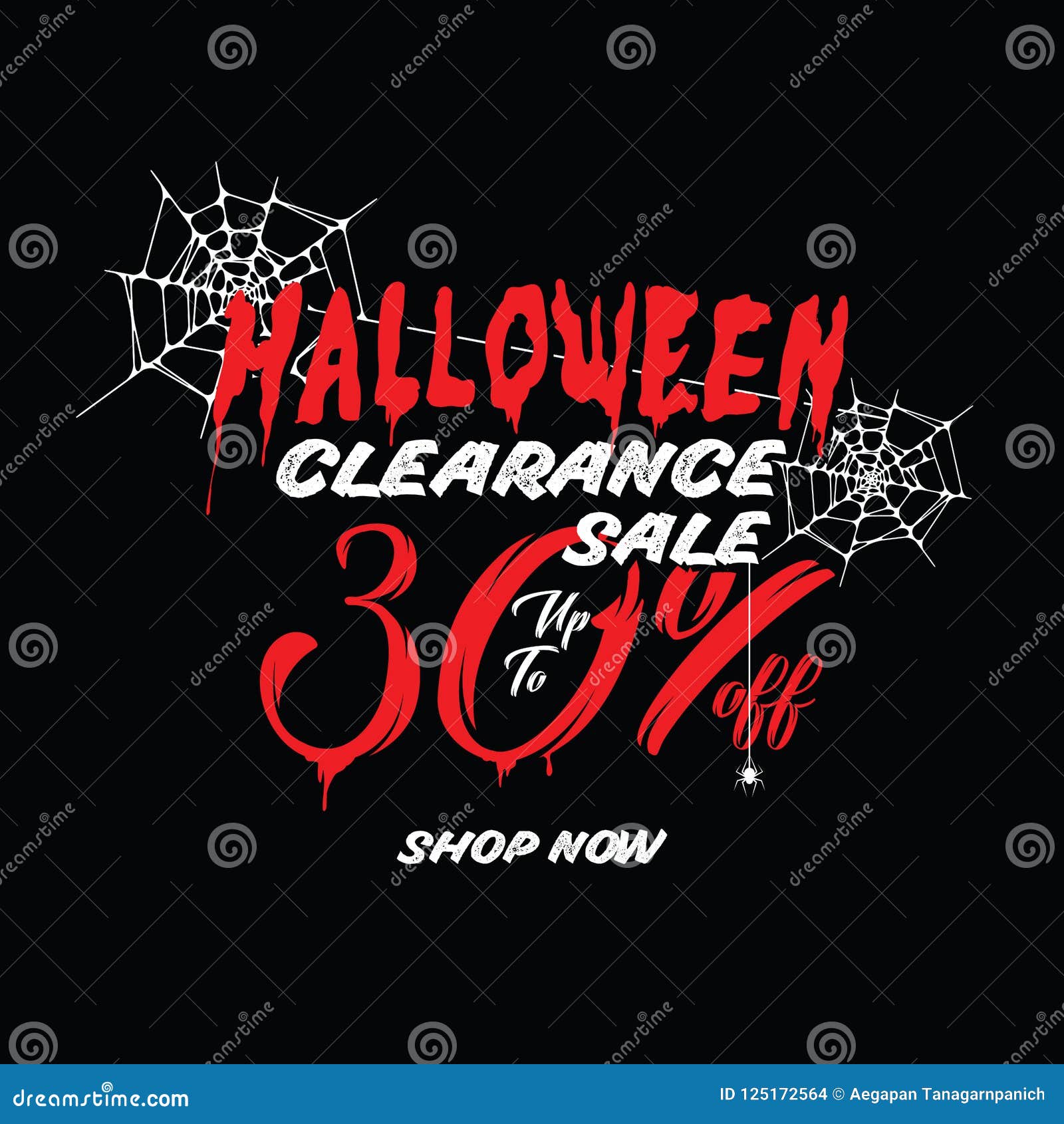 Halloween Clearance Sale Vol.1 30 Percent Heading Design For Ban Stock