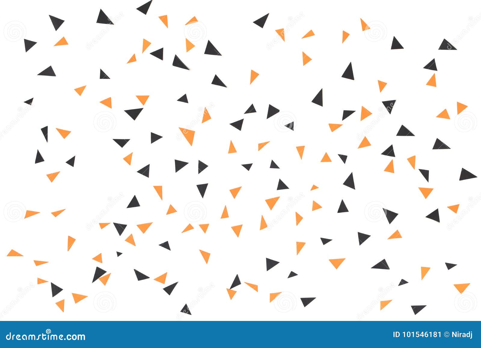 Halloween Confetti on White Background Stock Illustration