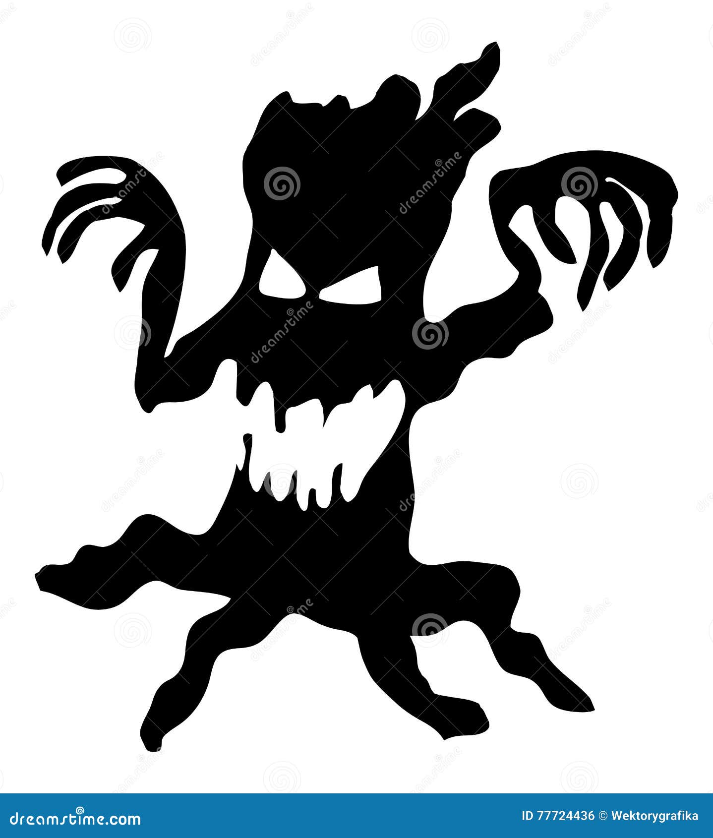 halloween creepy scary bare tree monster   icon 