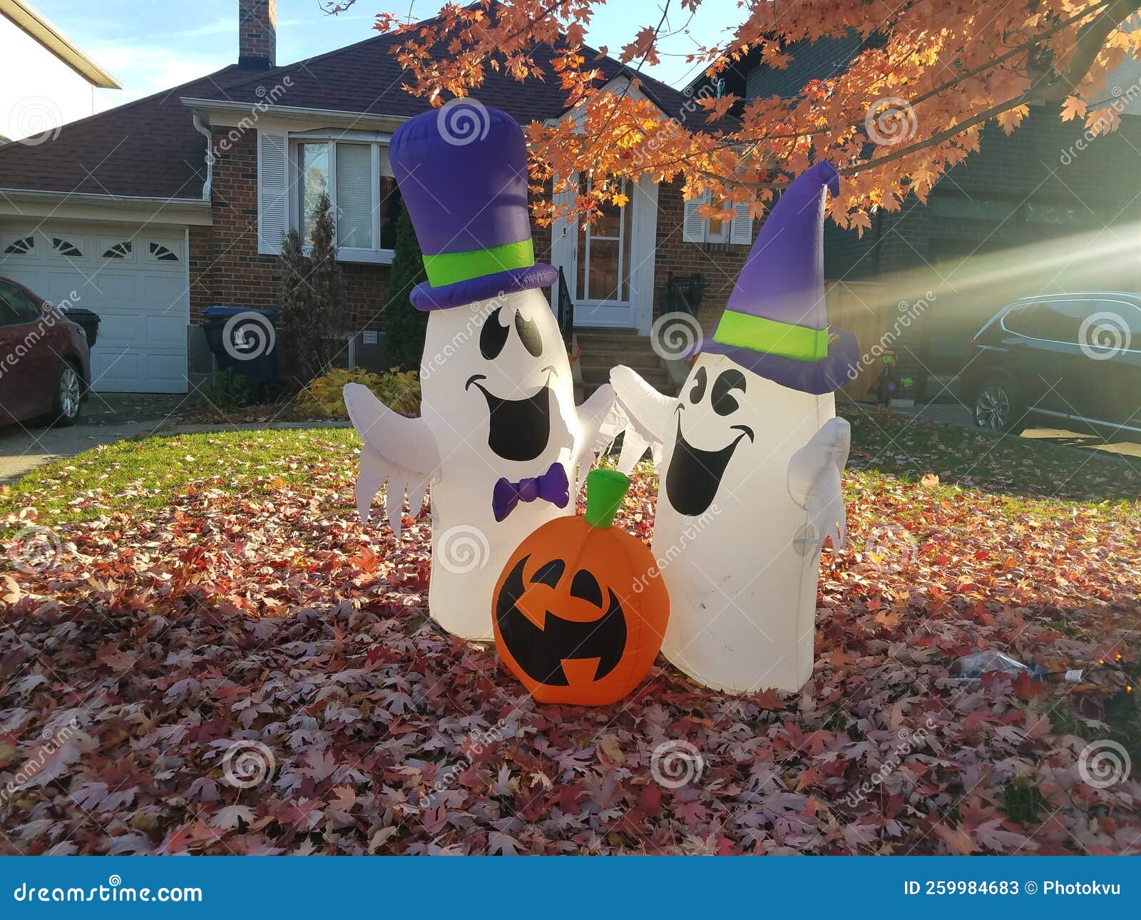 Halloween Decorated House in Toronto Stock Image Image of canada