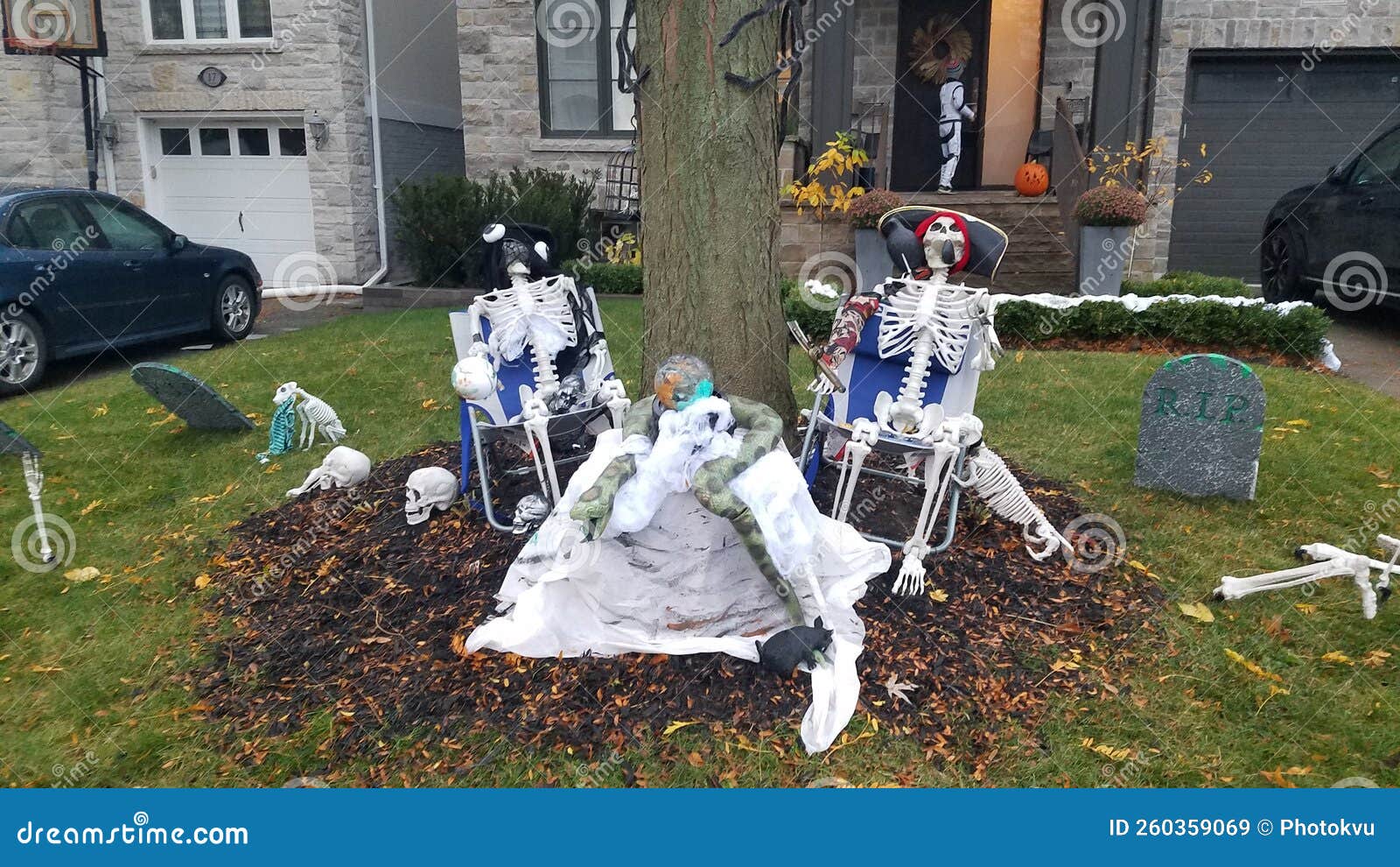 Halloween Decorated House in Toronto Stock Image Image of decorated