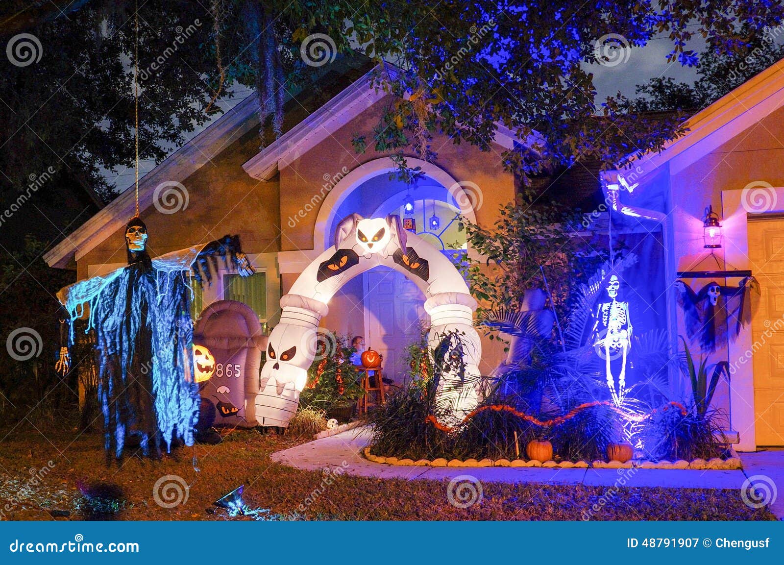 Halloween Decoration in a Home Editorial Photography - Image of ...