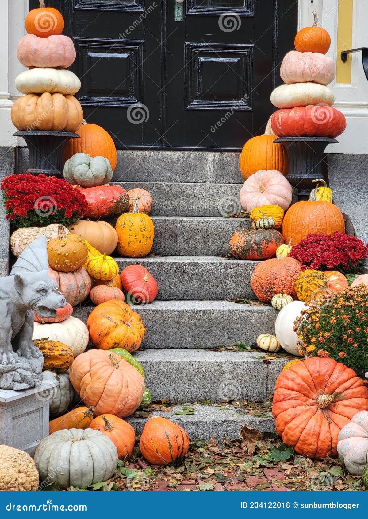 Halloween Decorations Set Up, Salem Massachusetts Stock Photo Image