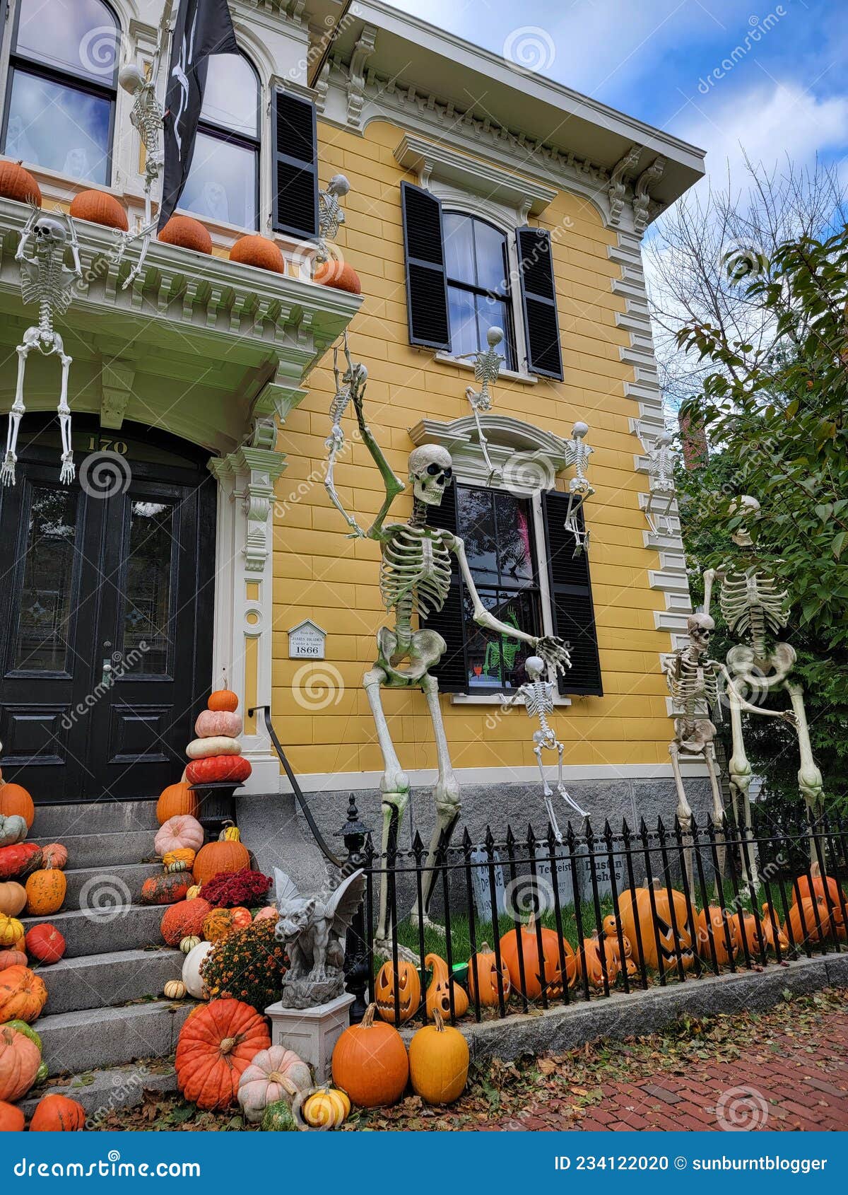 Halloween Decorations Set Up, Salem Massachusetts Editorial Image
