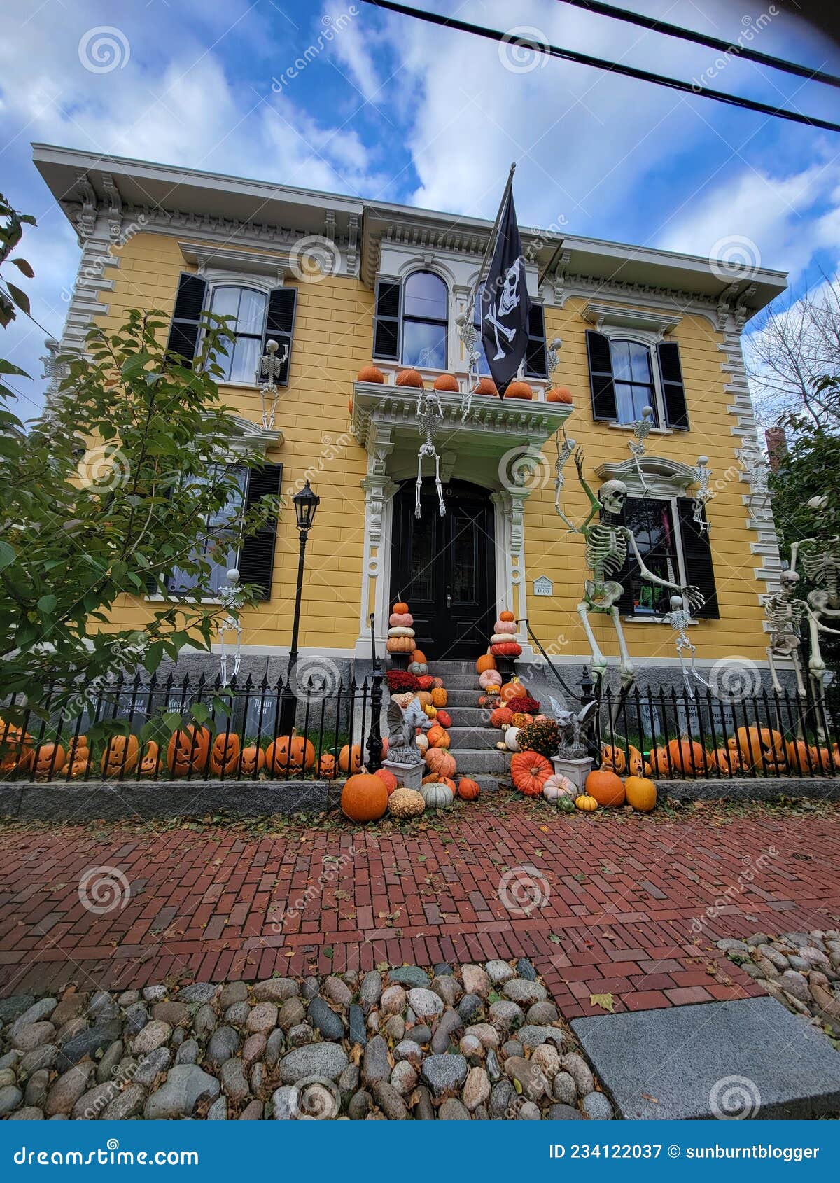Halloween Decorations Set Up, Salem Massachusetts Editorial Photography