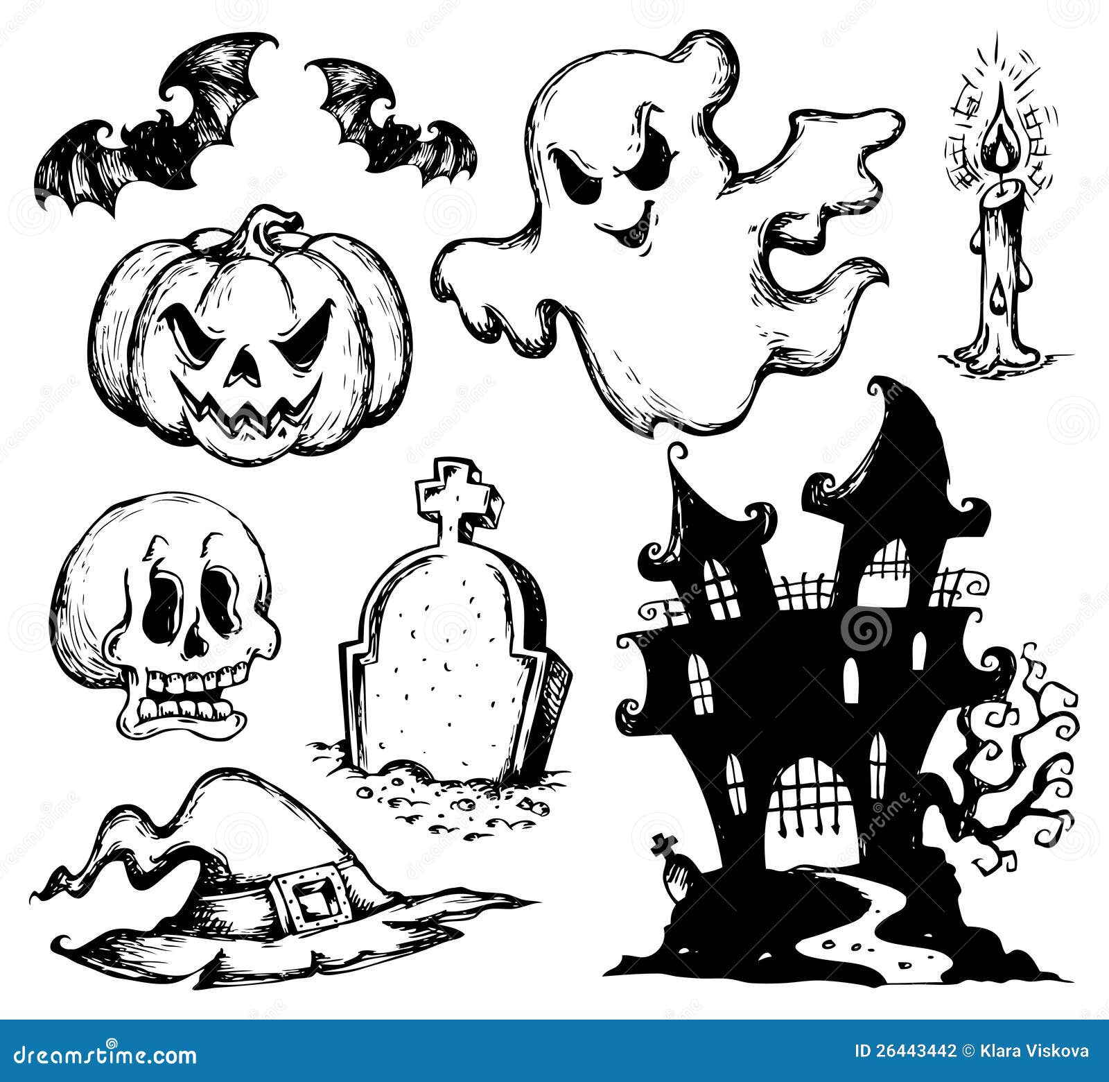 Halloween Drawings Collection 2 Cartoon Vector CartoonDealer com