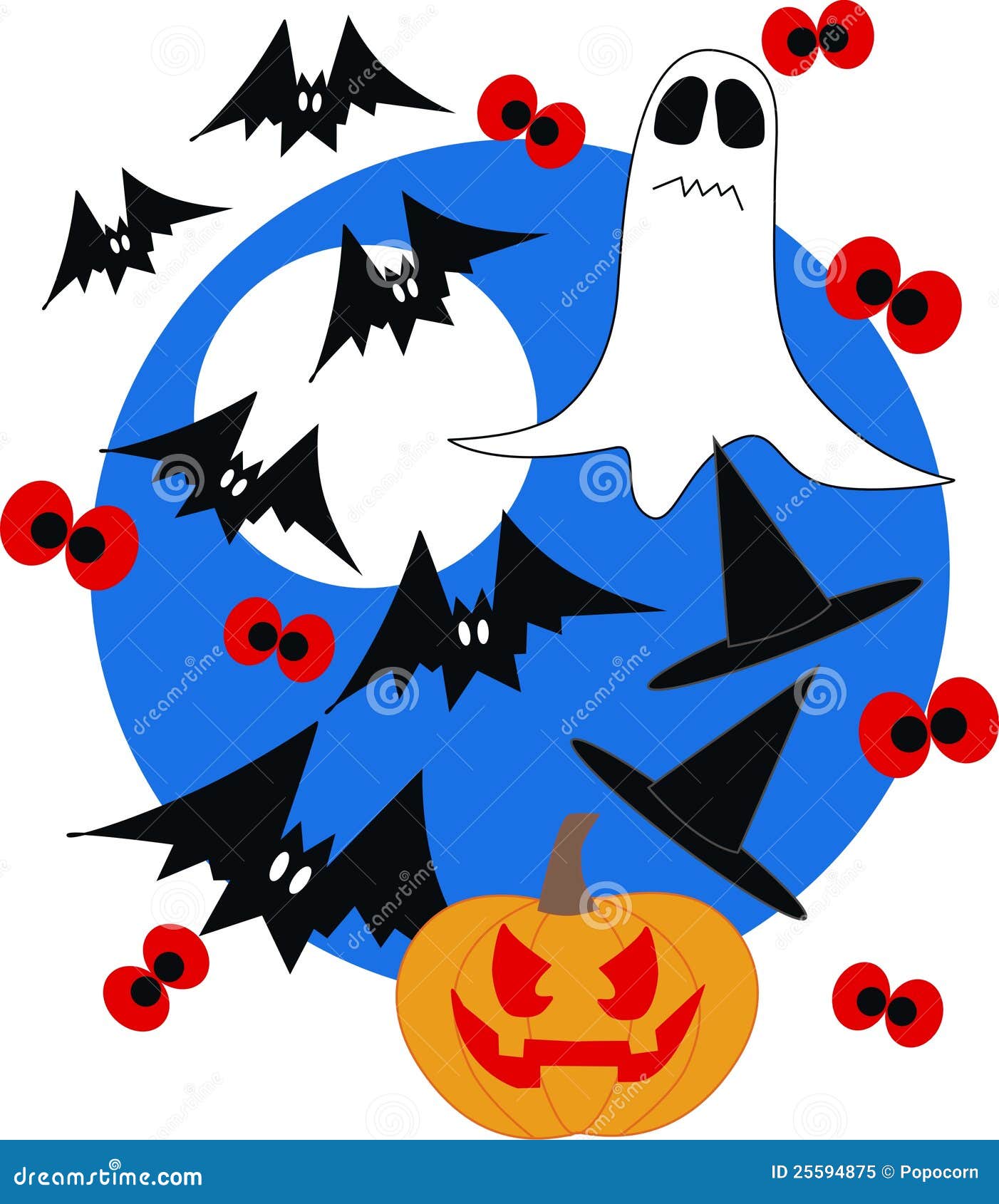 Halloween felice. Intestazione felice del partito degli elementi di disegno di Halloween