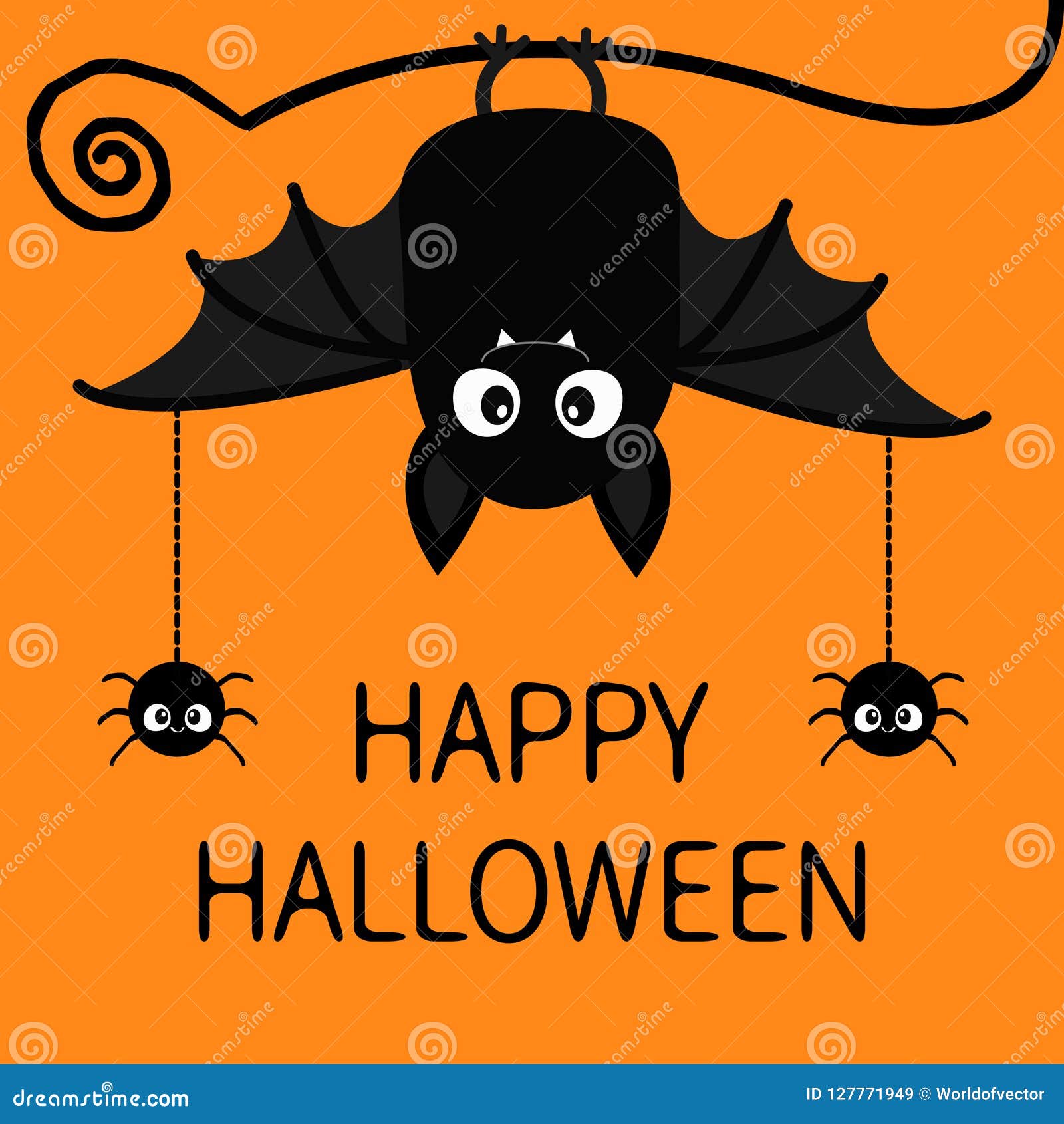 vetor de aranha preta de halloween com um rosto bonito. design de  ilustração de halloween com