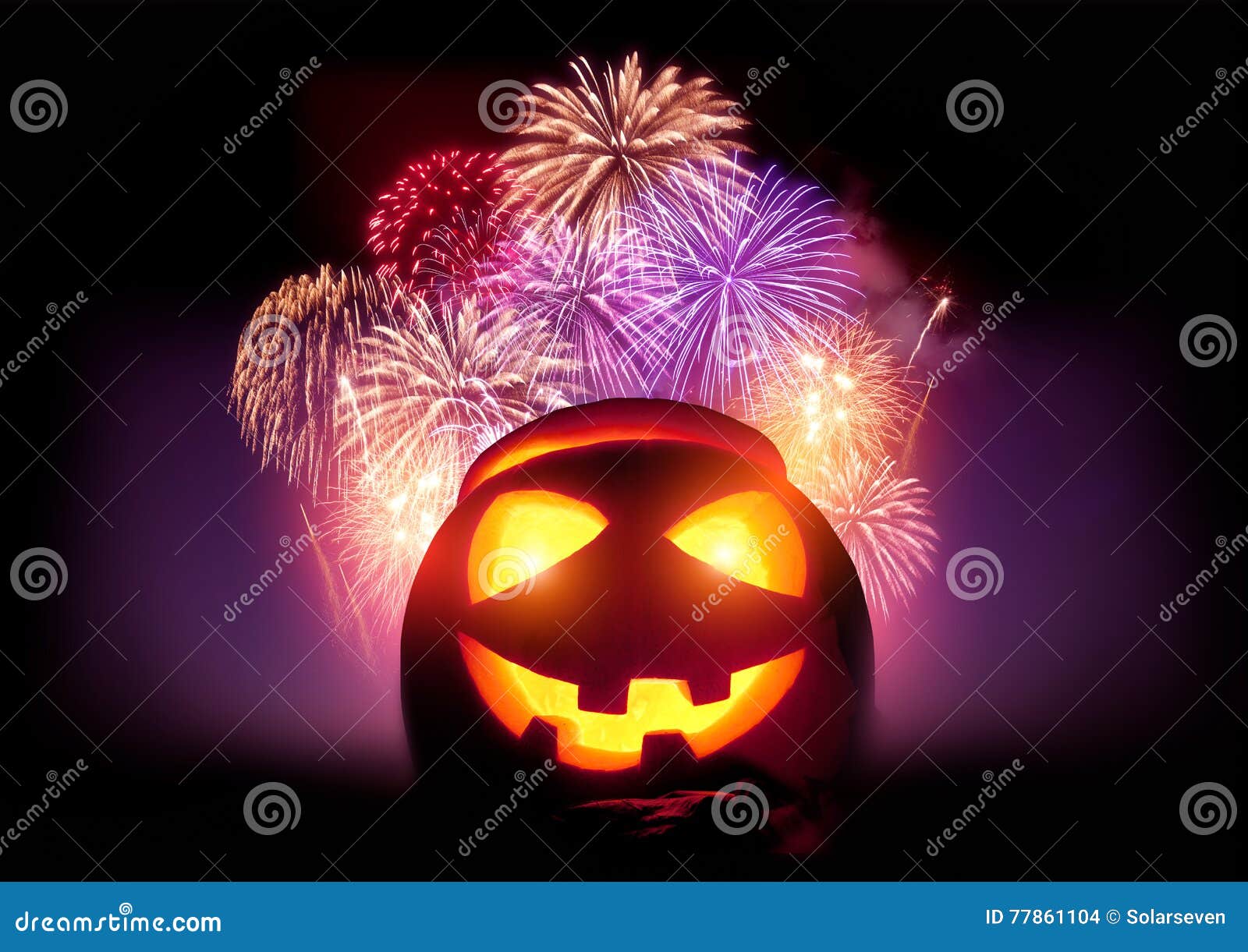 Halloween Fireworks Party stock photo. Image of moody 77861104