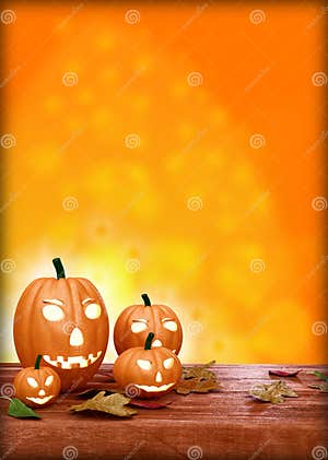 Halloween Flyer Design Template With Pumpkin Stock Illustration 