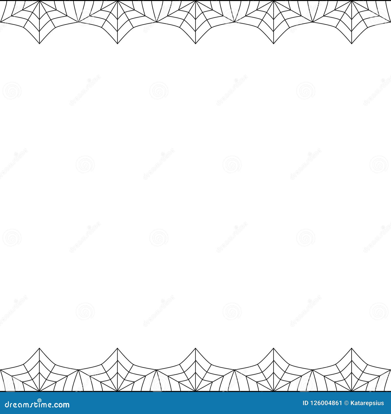 Download Halloween Double Spider Web Border On White Background ...