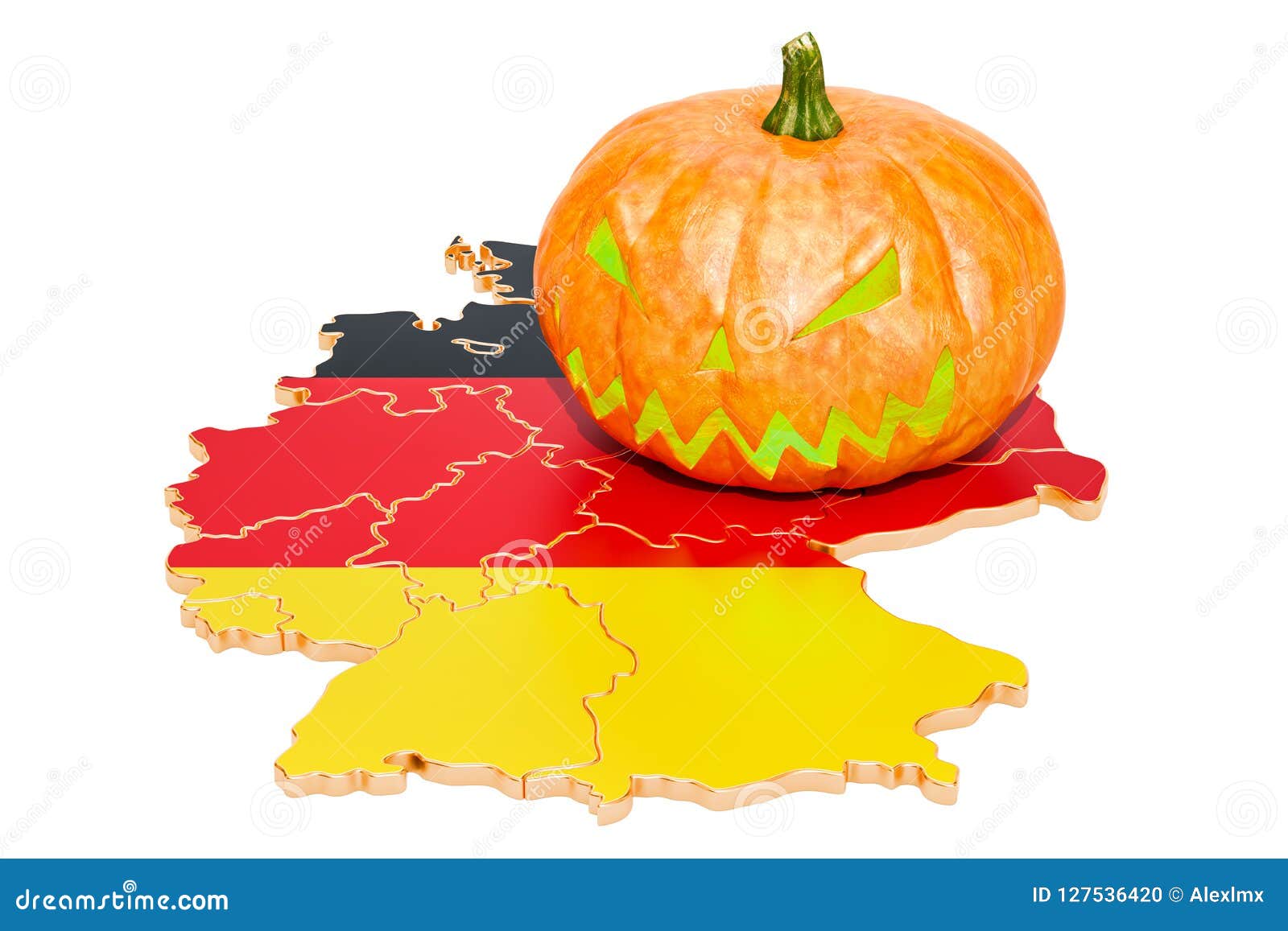 Halloween in Germany Concept, 3D Rendering Stock Illustration - Illustration of congratulation, decoration: 127536420
