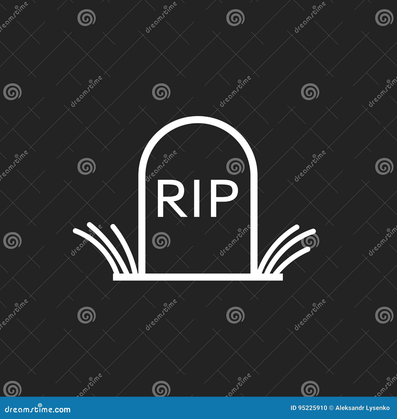 Grave rip icon cartoon style Royalty Free Vector Image