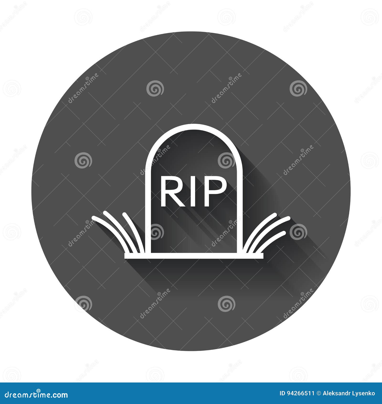 Download Halloween Grave Icon In Line Style. Gravestone Vector ...