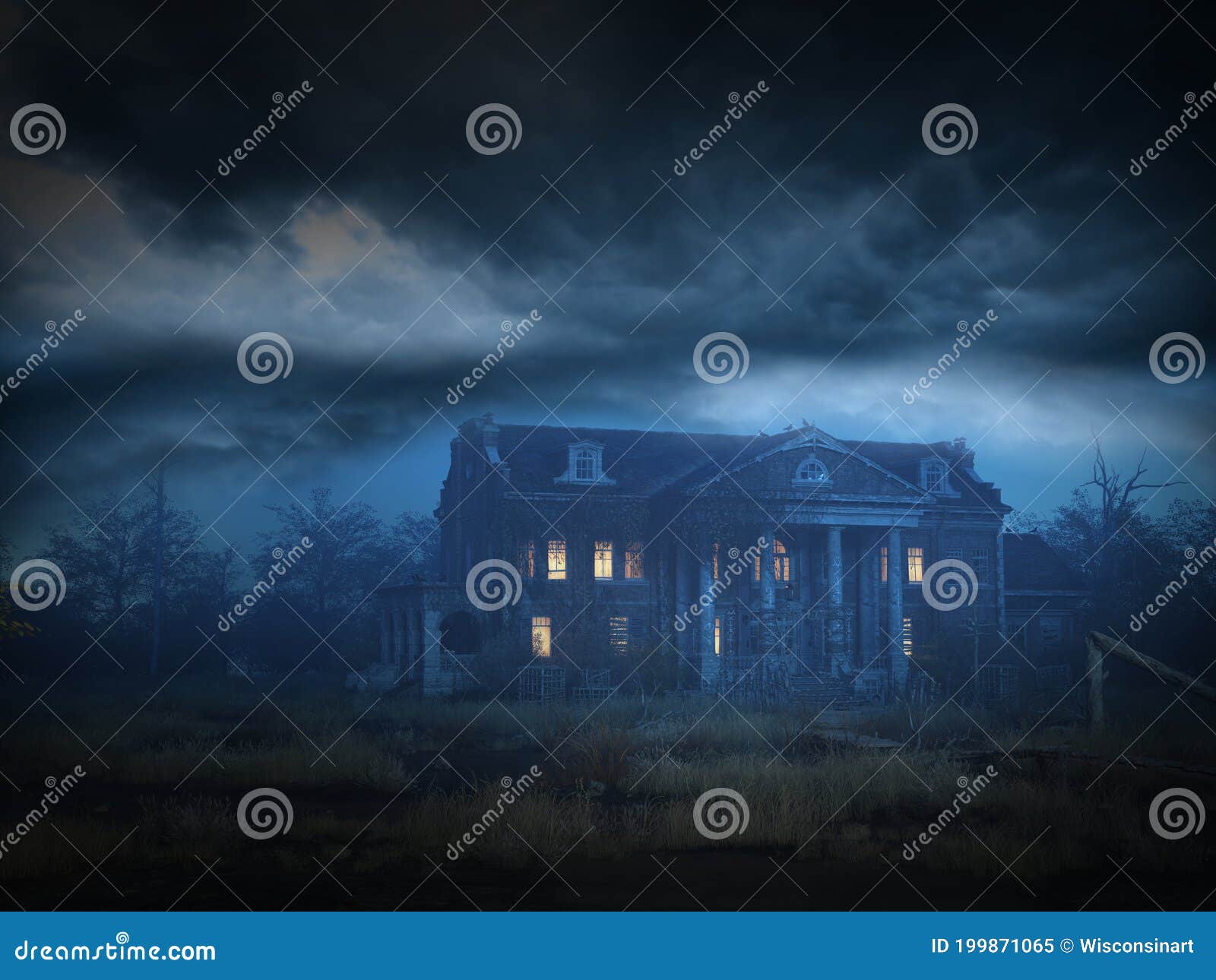 halloween haunted house mansion background