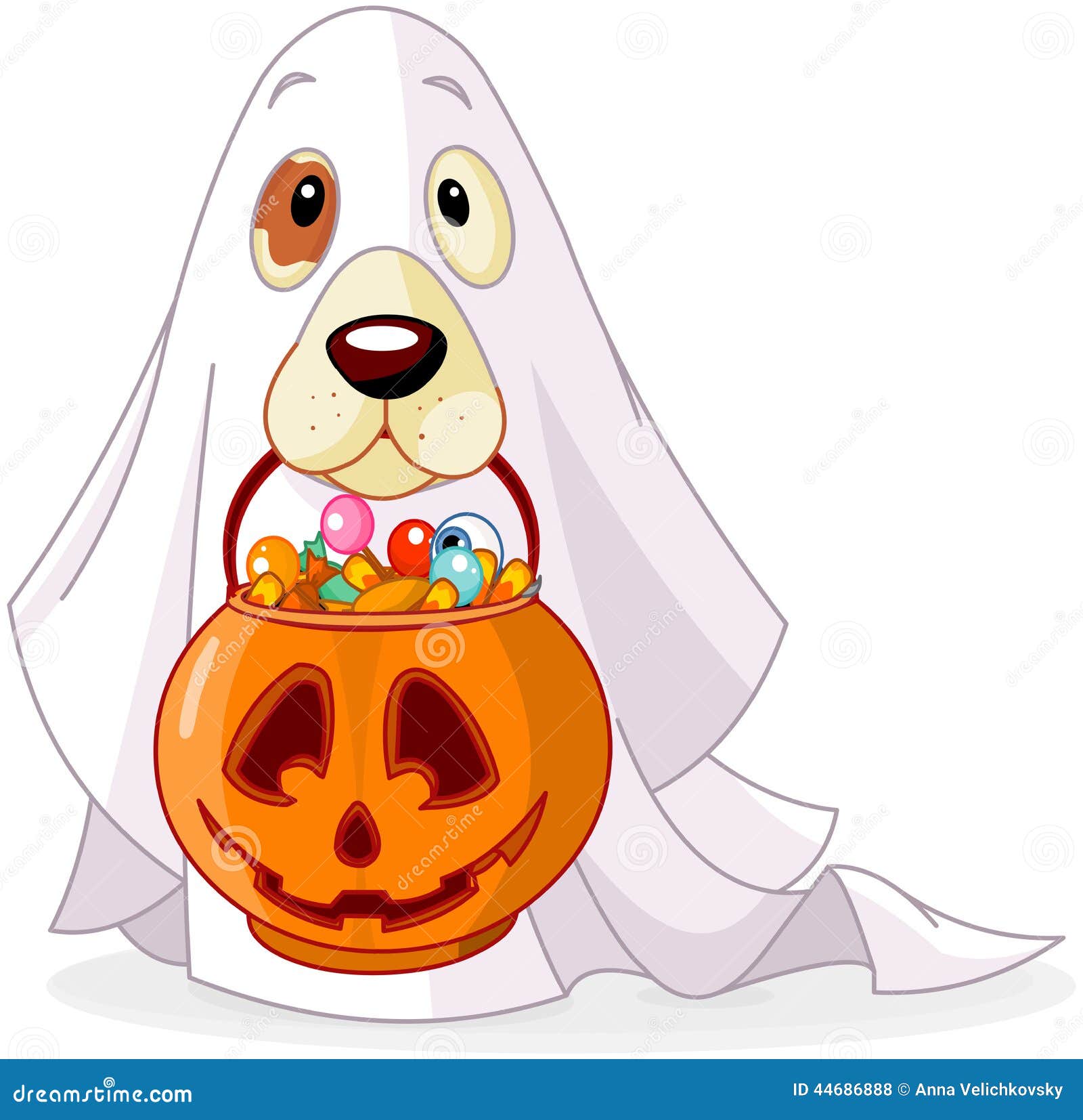 HalloweenHund vektor abbildung. Illustration von karikatur 44686888