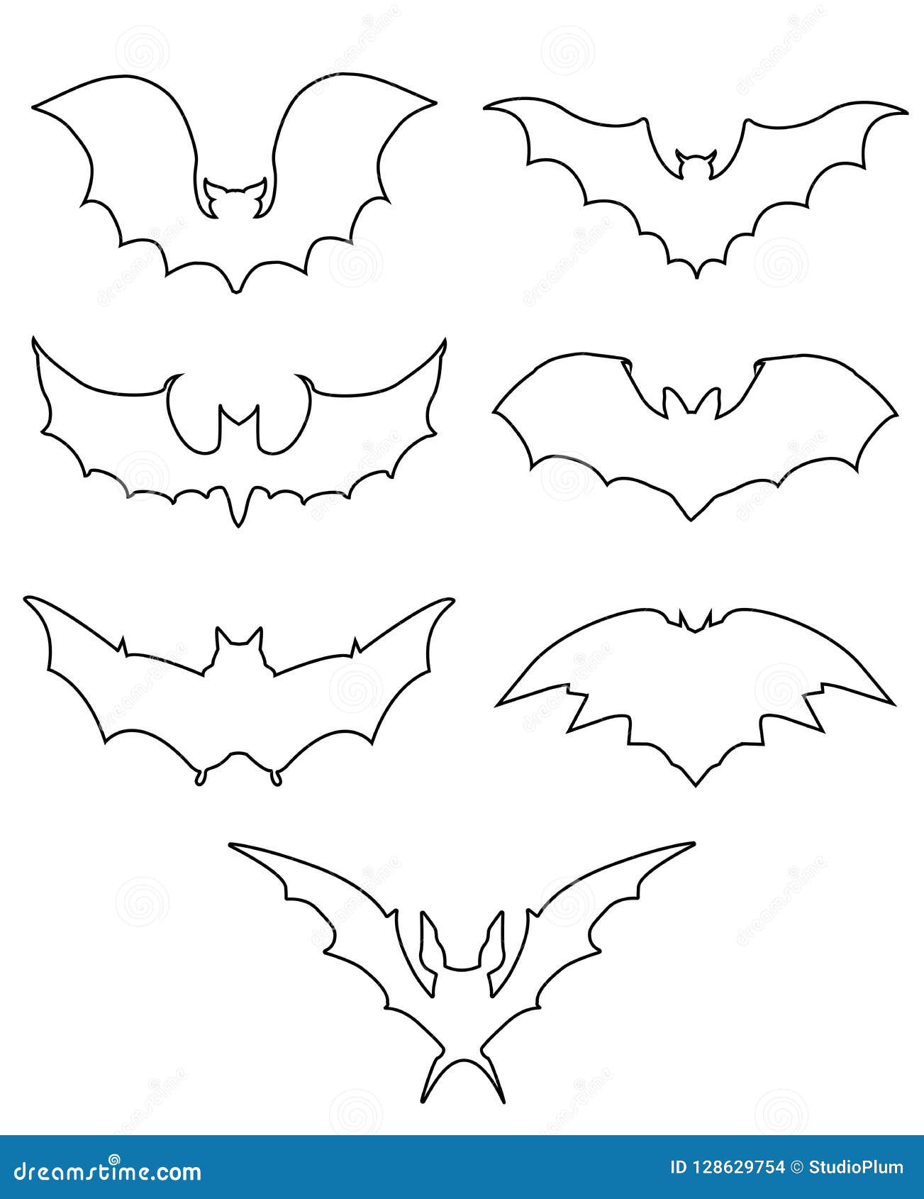 bat drawing template