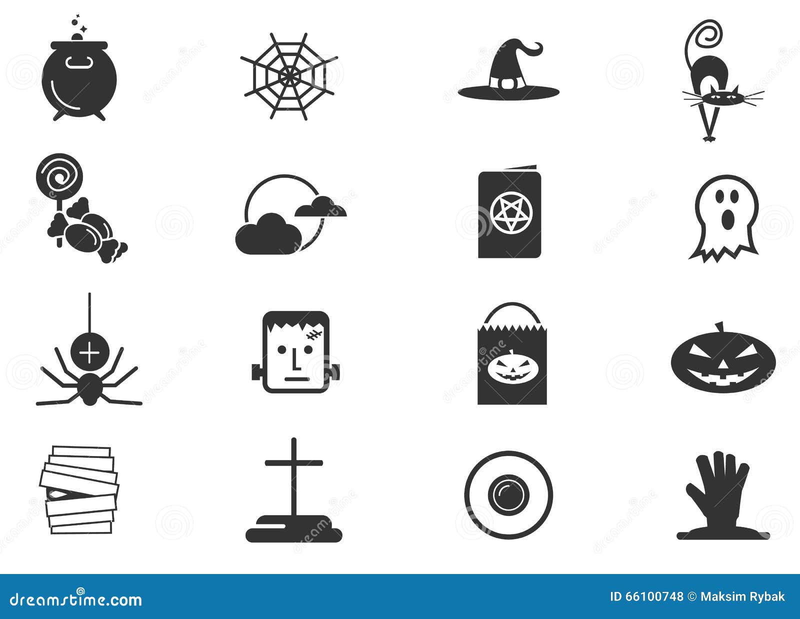 Halloween icons set stock vector. Illustration of geometric 66100748