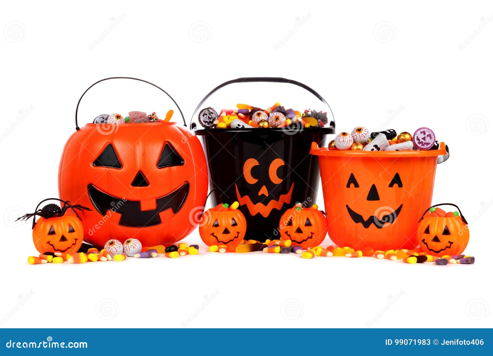 halloween jack o lantern candy collectors  on white